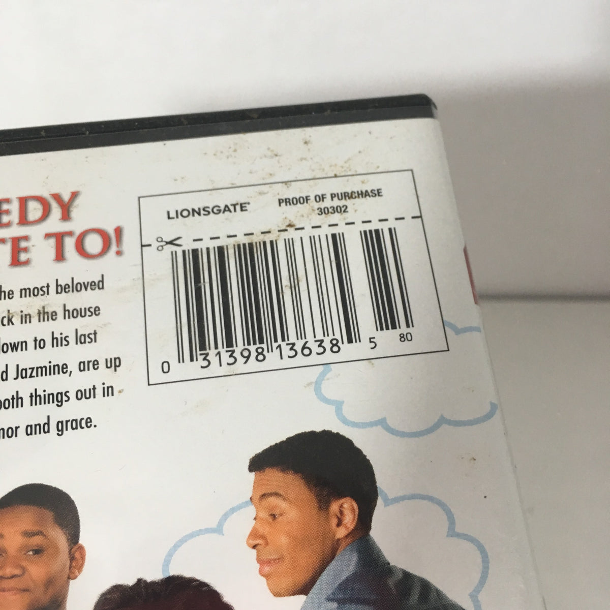 Close-up of the barcode and proof of purchase on Tyler Perry's House of Payne, Vol. 8 (2011) DVD.