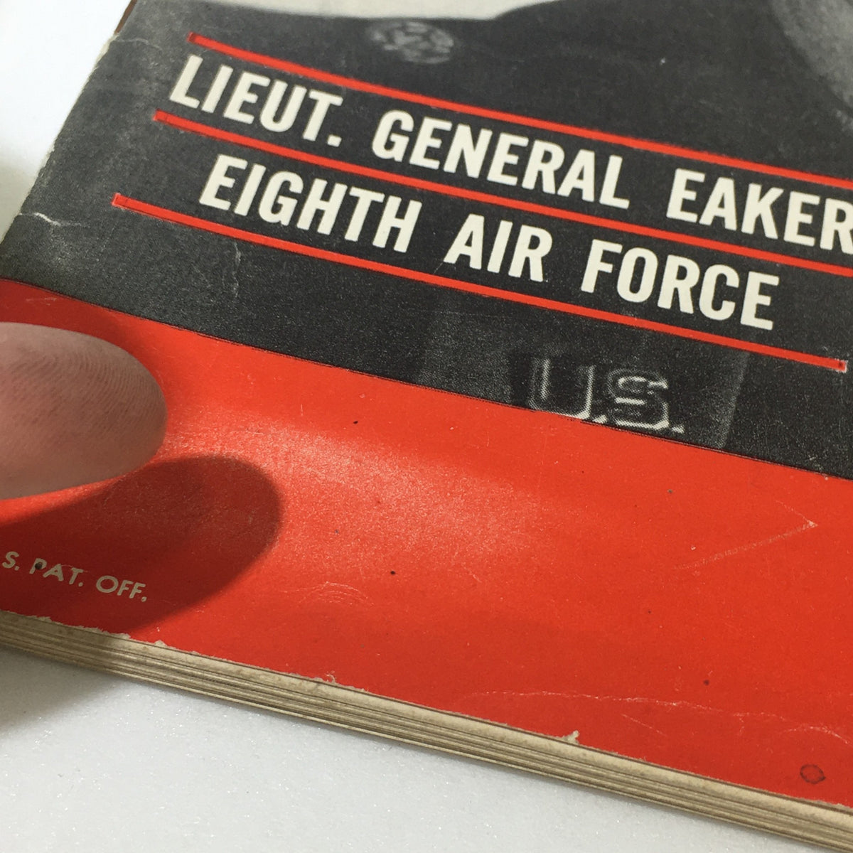 Close-up of the cover of Life Magazine dated November 29, 1943 displaying the title and details including Lieut. General Eaker and the Eighth Air Force.