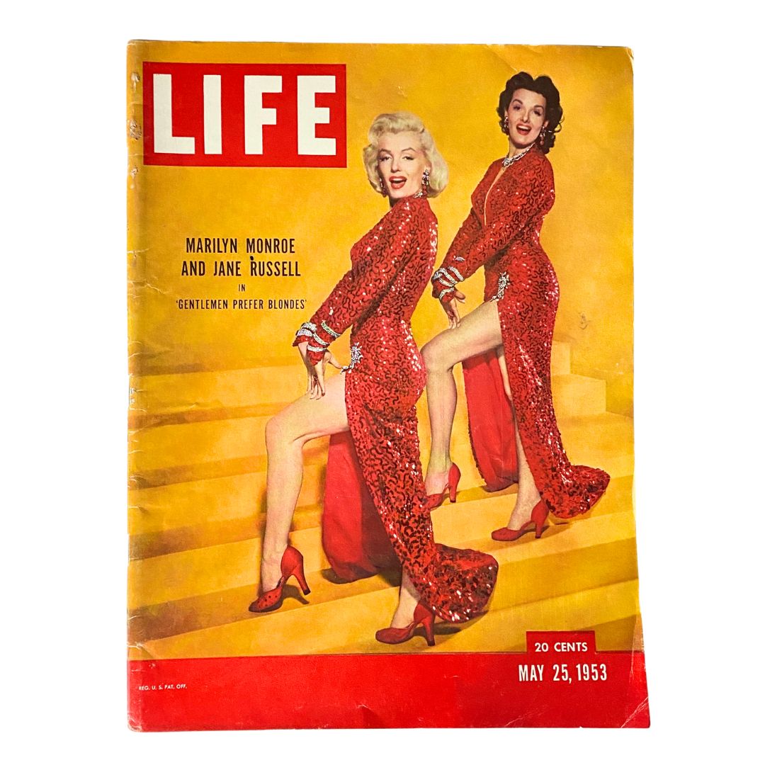 Life Magazine May 25 1953 Marilyn Monroe and Jane Russell No Label