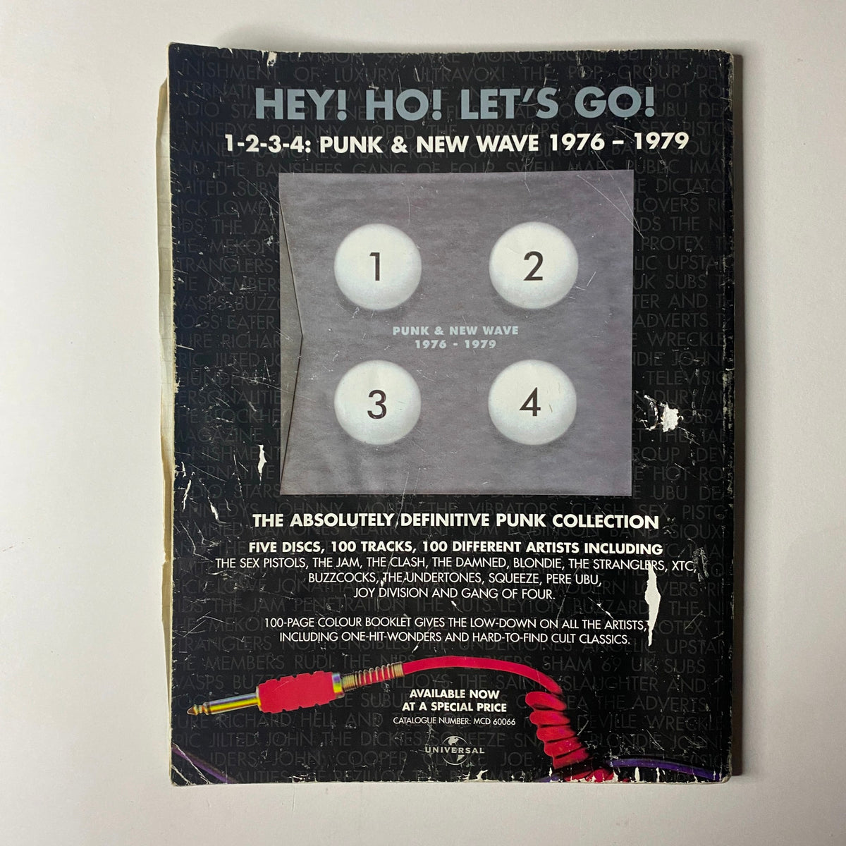 Back cover of Uncut Magazine Presents NME Originals Vol 1 Issue 2 highlighting iconic punk and new wave artists from 1976-1979. The image features a list of tracks and key bands including The Sex Pistols, The Jam, and The Damned, emphasizing the definitive punk collection.