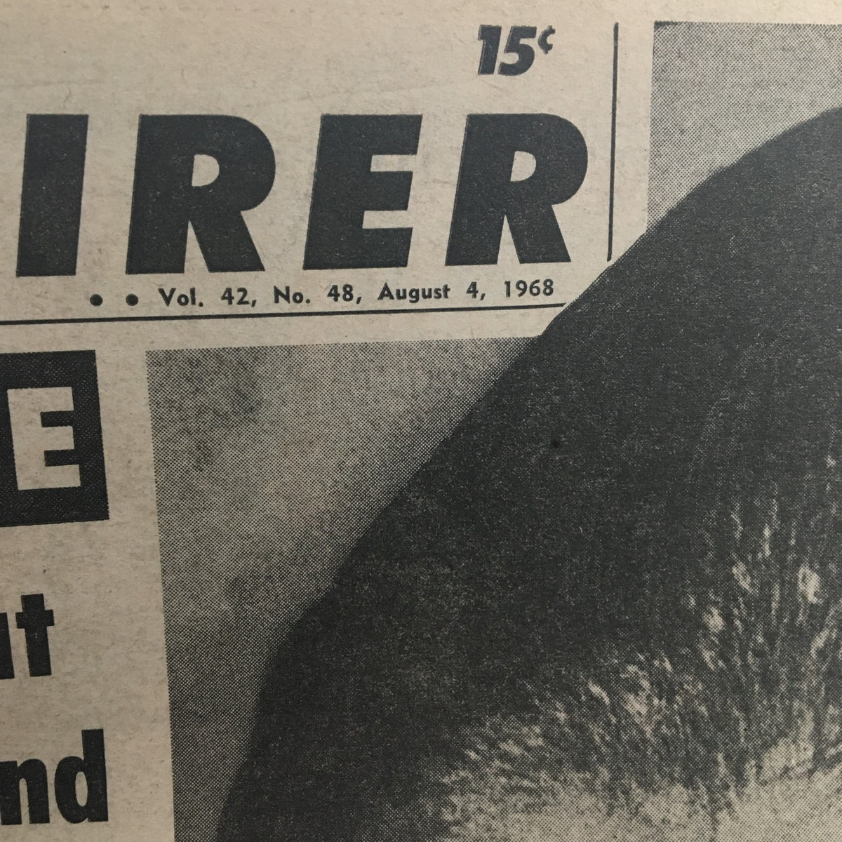National Enquirer Newspaper August 4 1968, displaying the publication's date and issue number at the top corner, relevant to the story of Ingrid Bergman.
