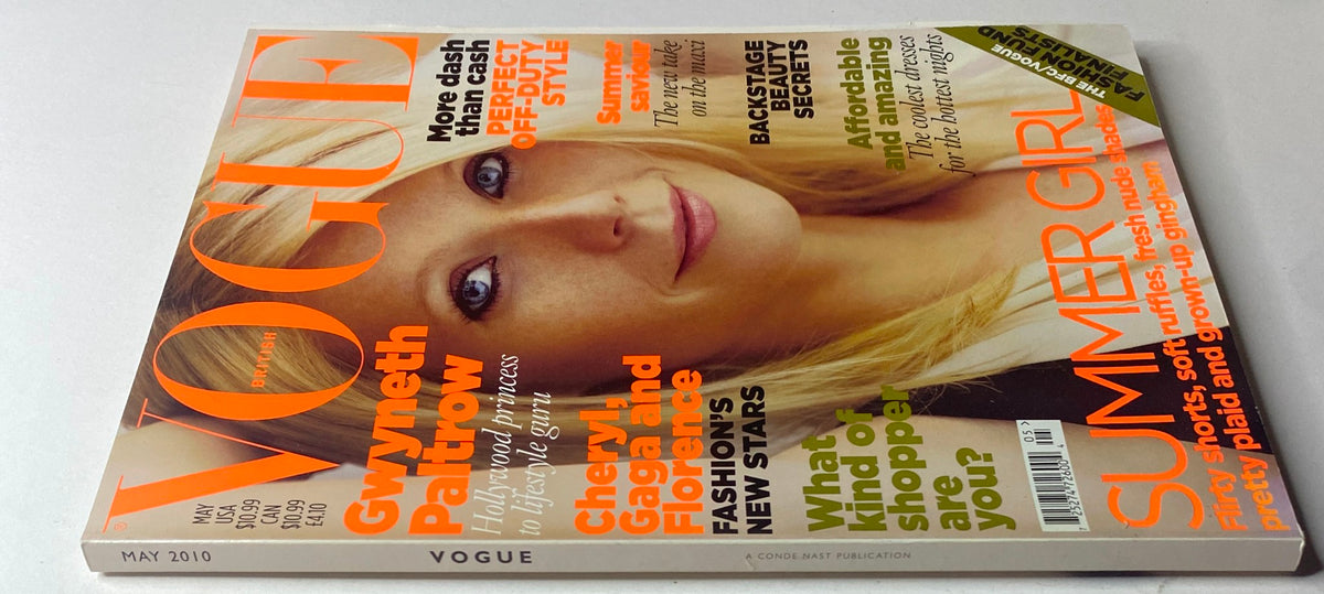Vogue British Magazine May 2010 with Gwyneth Paltrow on the cover, showcasing summer style and beauty tips.