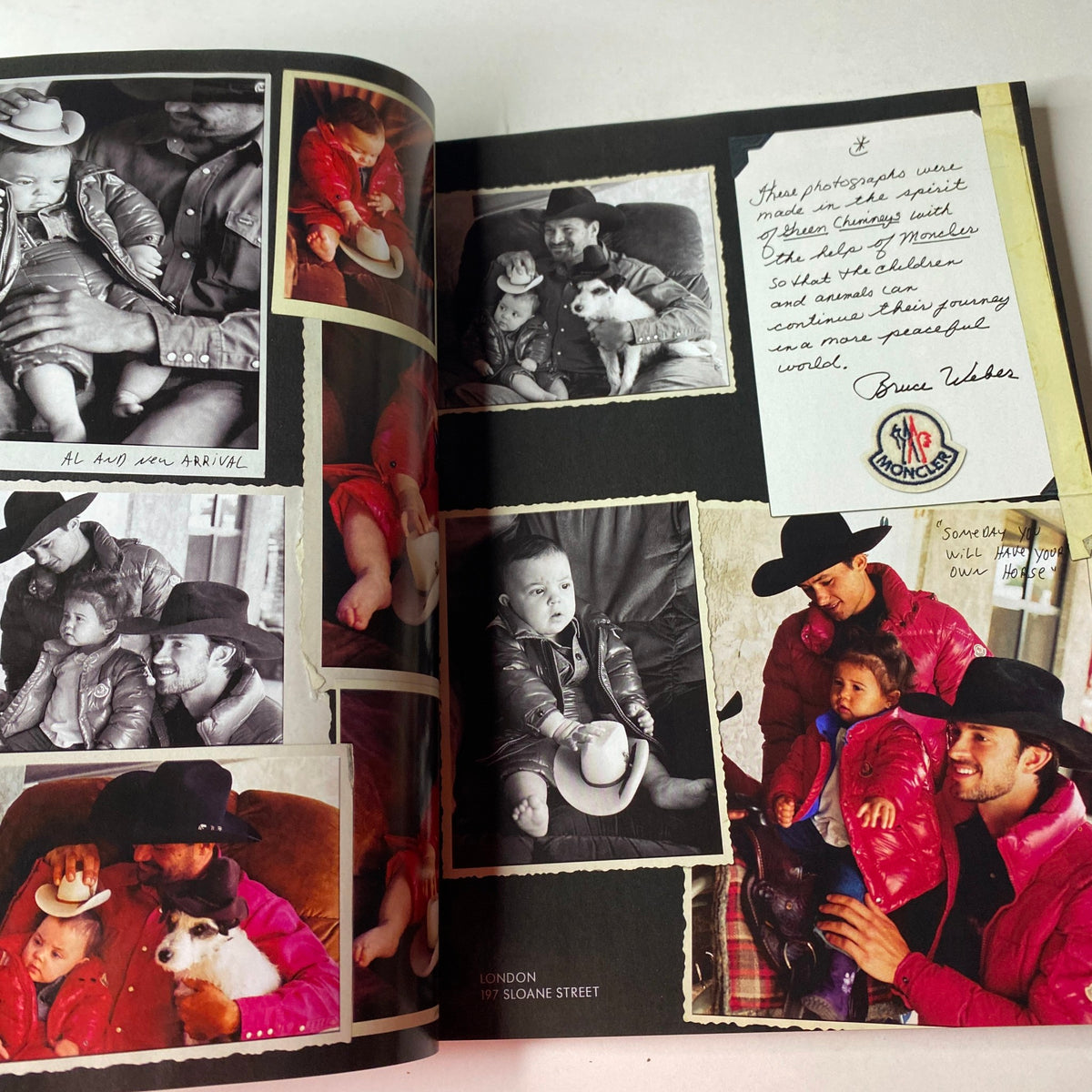 A collage of black and white photos from Harper's Bazaar Magazine October 2010, depicting a cowboy theme. Features high-fashion moments with stylized portraits and candid images.
