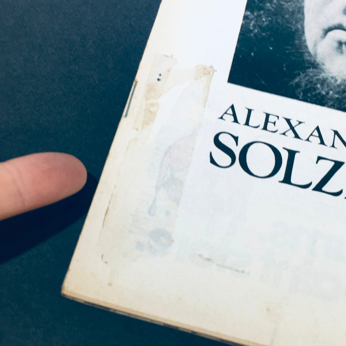 Side view of the June 23, 1972 VTG Life Magazine showing Alexander Solzhenitsyn's name, highlighting the magazine's wear and vintage condition.