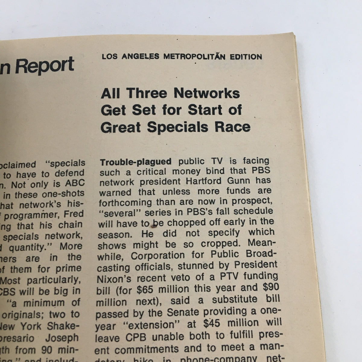 Another inside page from TV Guide Magazine August 9 1972 discussing public television and special programming features.