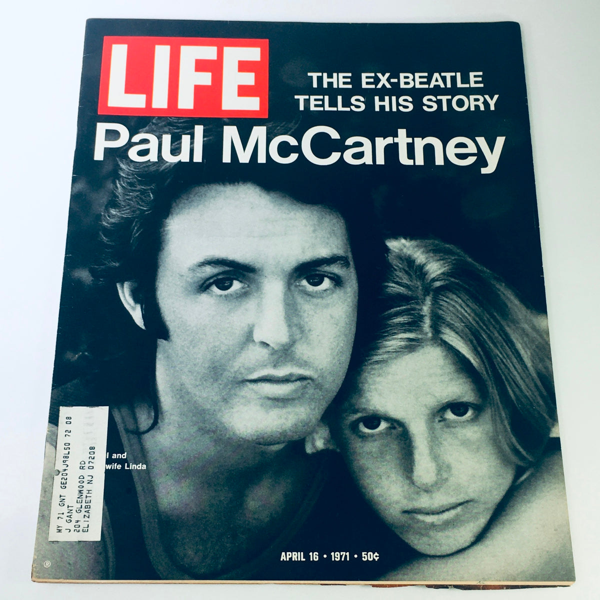 Vintage Life Magazine from April 16, 1971, featuring Ex-Beatle Paul McCartney on the cover, showcasing his journey and insights after The Beatles.