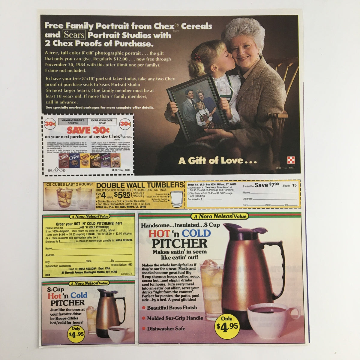 1984 Fleischmann's RapidRise Yeast Circular Coupon Advertisement featuring a coupon expired, measuring 11 1/4 x 8 3/4, in good condition with original front and back included.