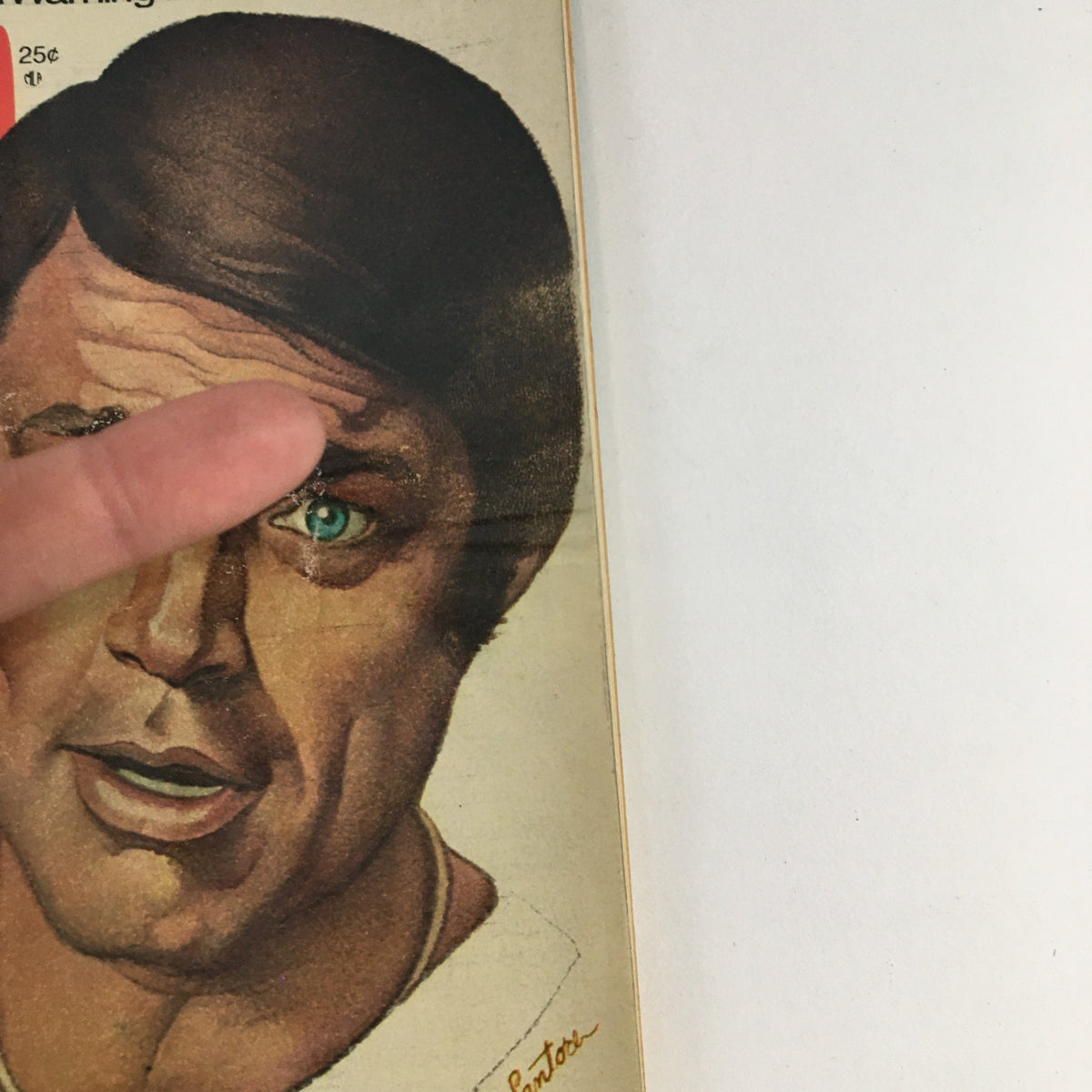 Close-up of the TV Guide Magazine March 8 1975 cover featuring Chad Everett, highlighting his expression and the magazine's iconic design.