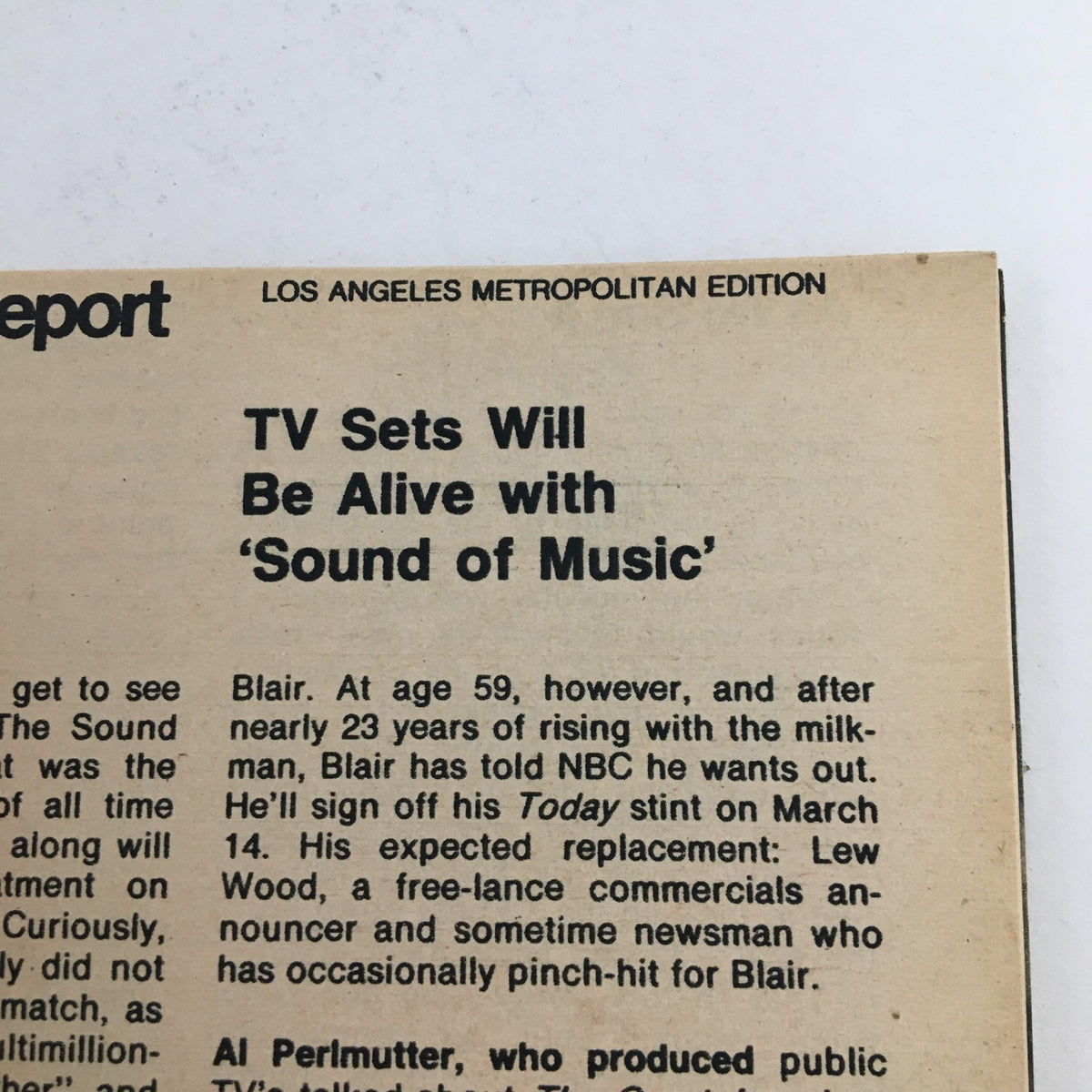 Feature article page from TV Guide Magazine January 4 1975 discussing 'Sound of Music' on television. Part of vintage media history.
