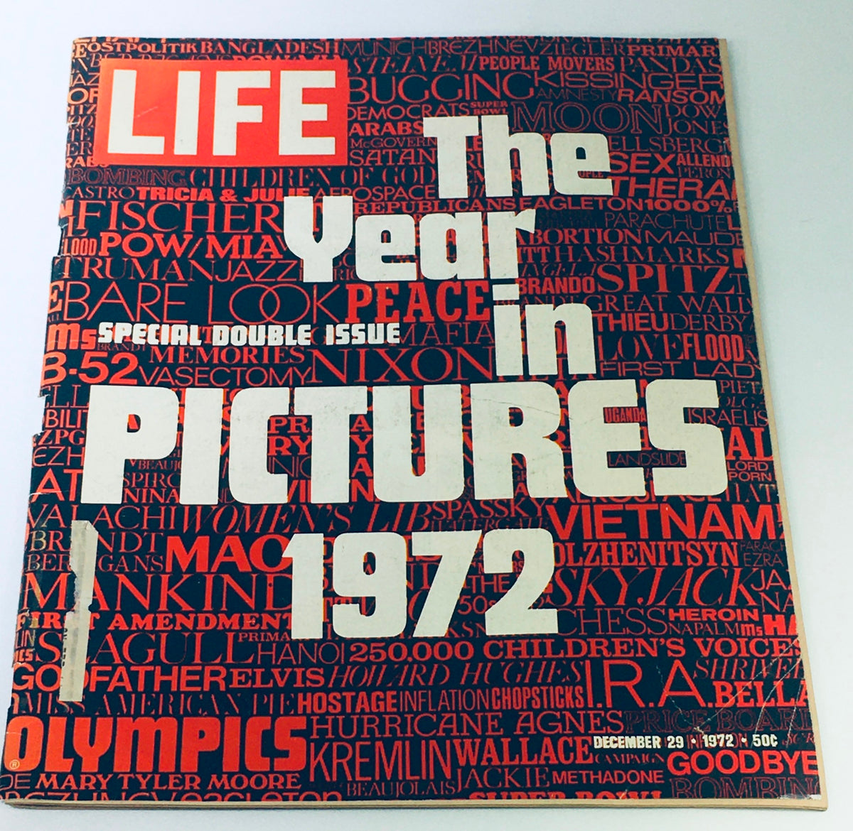 Cover of VTG Life Magazine December 29 1972 - The Year in Pictures of 1972, featuring prominent events and themes from that year in a visually striking layout.