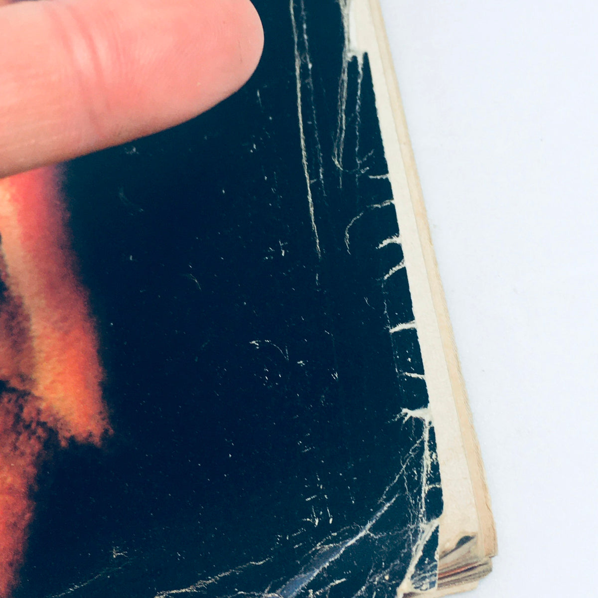 Detailed look at the bindings of the VTG Look Magazine from November 1, 1966, highlighting wear and signs of aging.