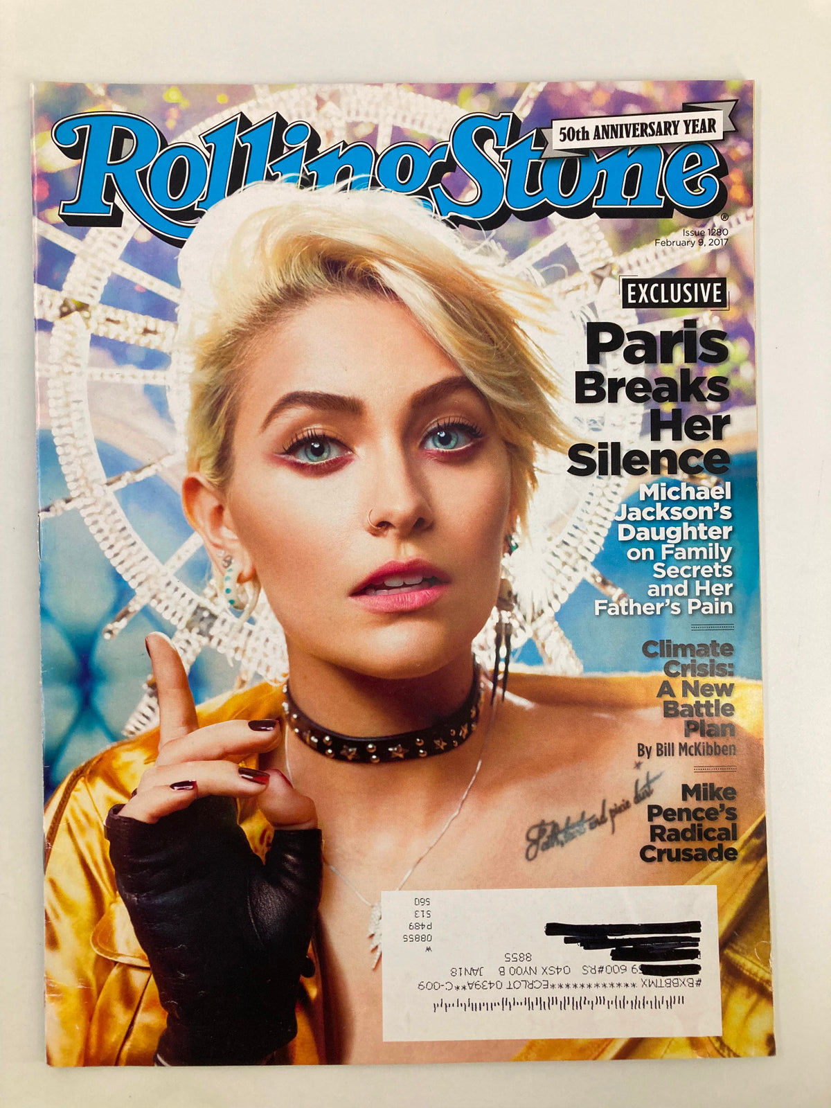 Cover of Rolling Stone Magazine February 9 2017 Issue 1280 featuring Paris Jackson who breaks her silence. The magazine highlights Paris Jackson, Michael Jackson's daughter, with a focus on her personal story and experiences in the spotlight.