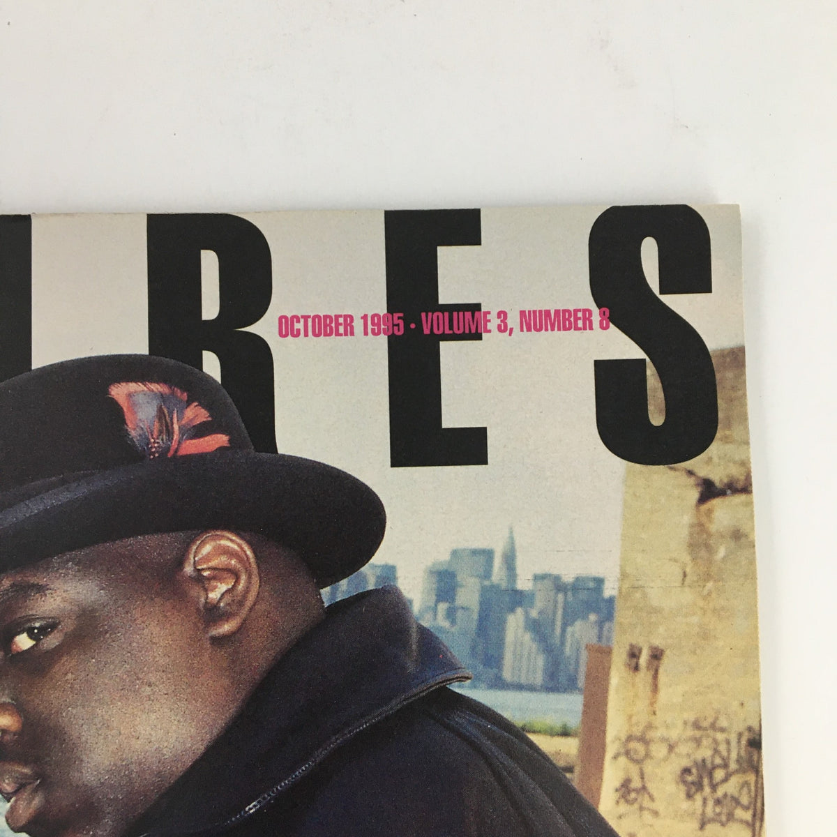 Cover of Vibe Magazine October 1995 showcasing a striking image of The Notorious B.I.G. with the issue's title prominently displayed.