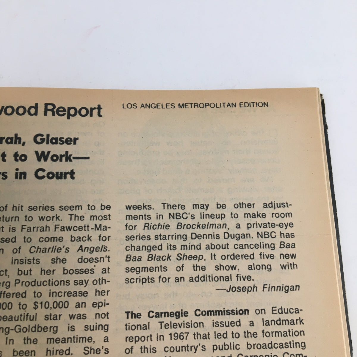 TV Guide Magazine June 25 1977 internal article discussing television series, including a segment on Charlie's Angels.