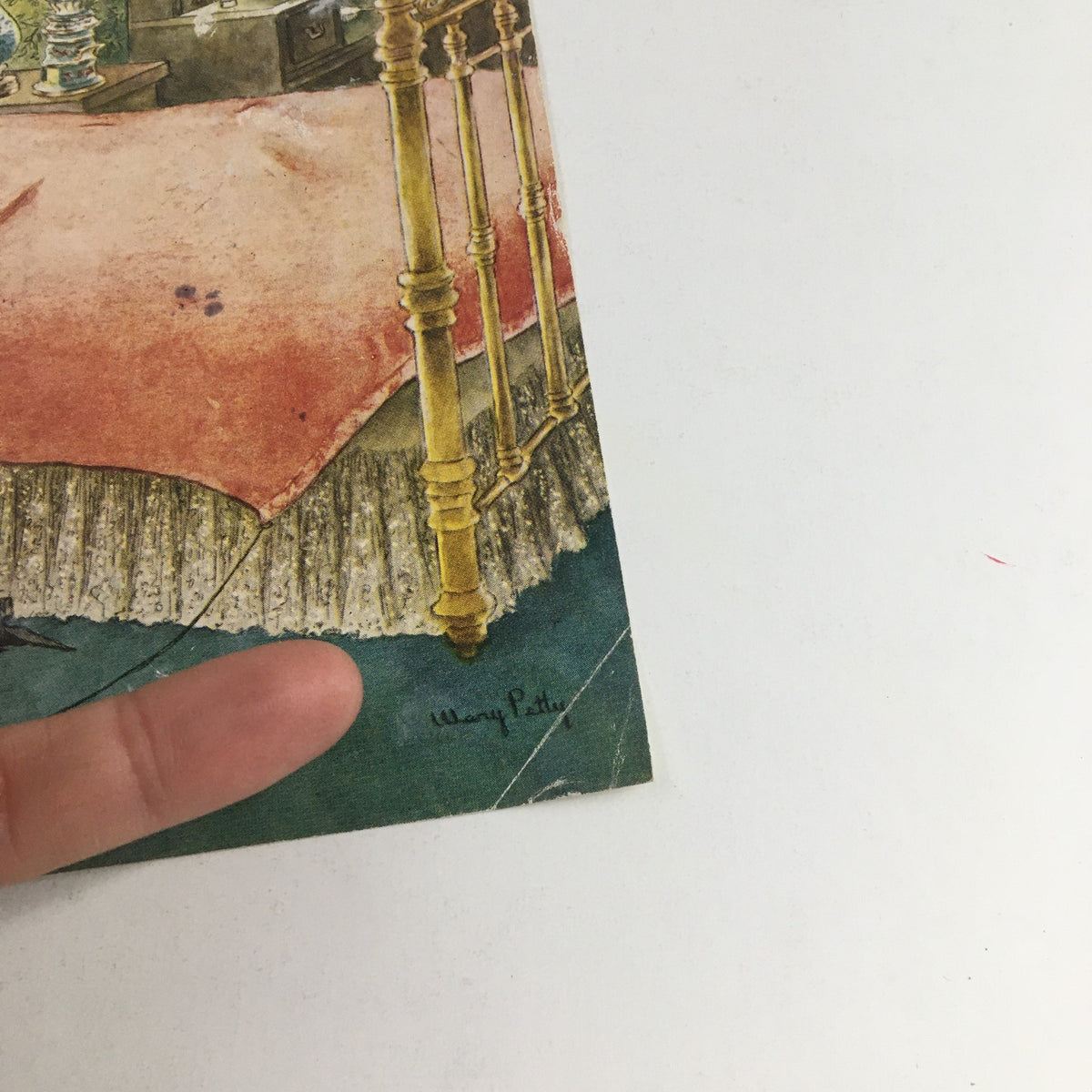 COVER ONLY The New Yorker March 3 1956 with a close-up view of Mary Petty’s signature on the illustrated cover, depicting a vintage bedroom scene.