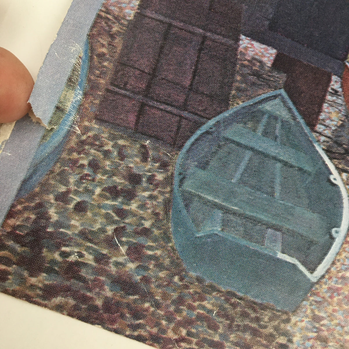Close-up detail of the The New Yorker cover from June 1, 1968, showing minor edge wear and a small rip on the vintage artwork by Charles E. Martin.