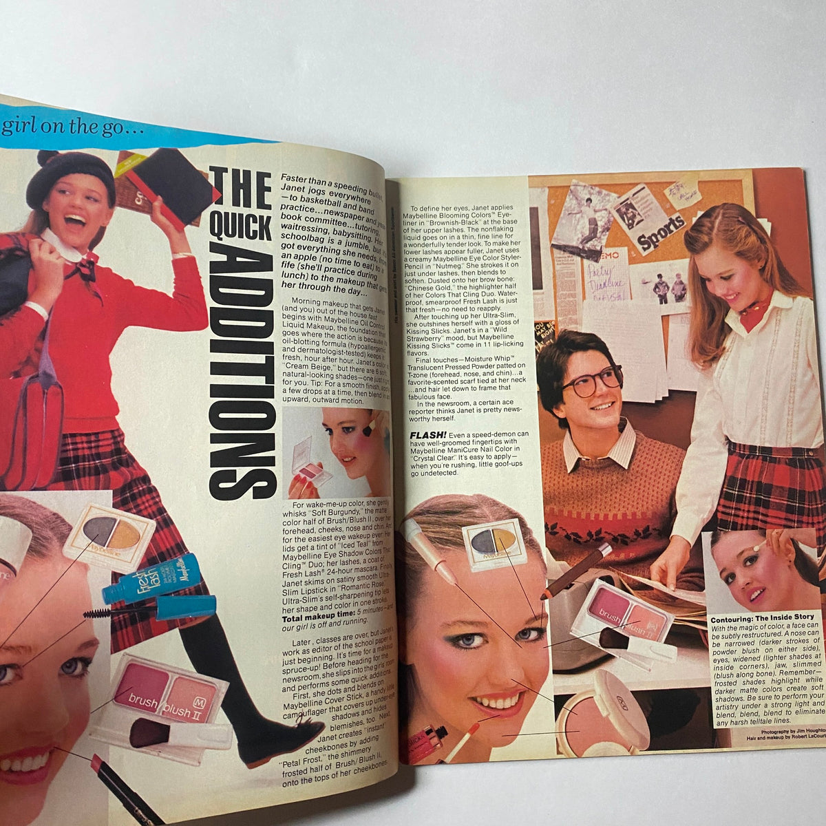 'Teen Magazine November 1981 Vol 25 No. 11 spread featuring beauty tips and product recommendations alongside images of early '80s fashion.