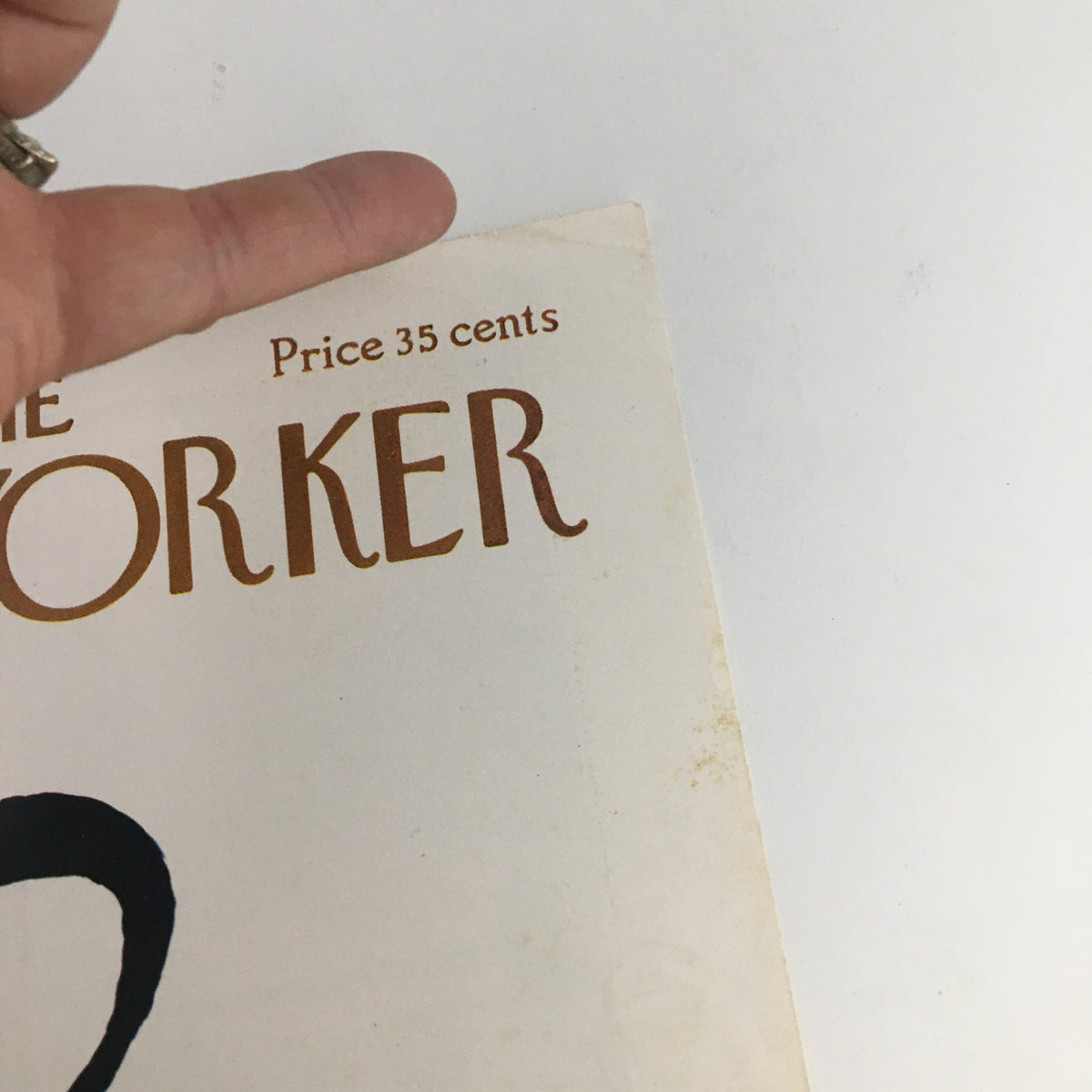 Close-up view of The New Yorker cover from March 23, 1968, designed by Abe Birnbaum, showing price label and vintage details.