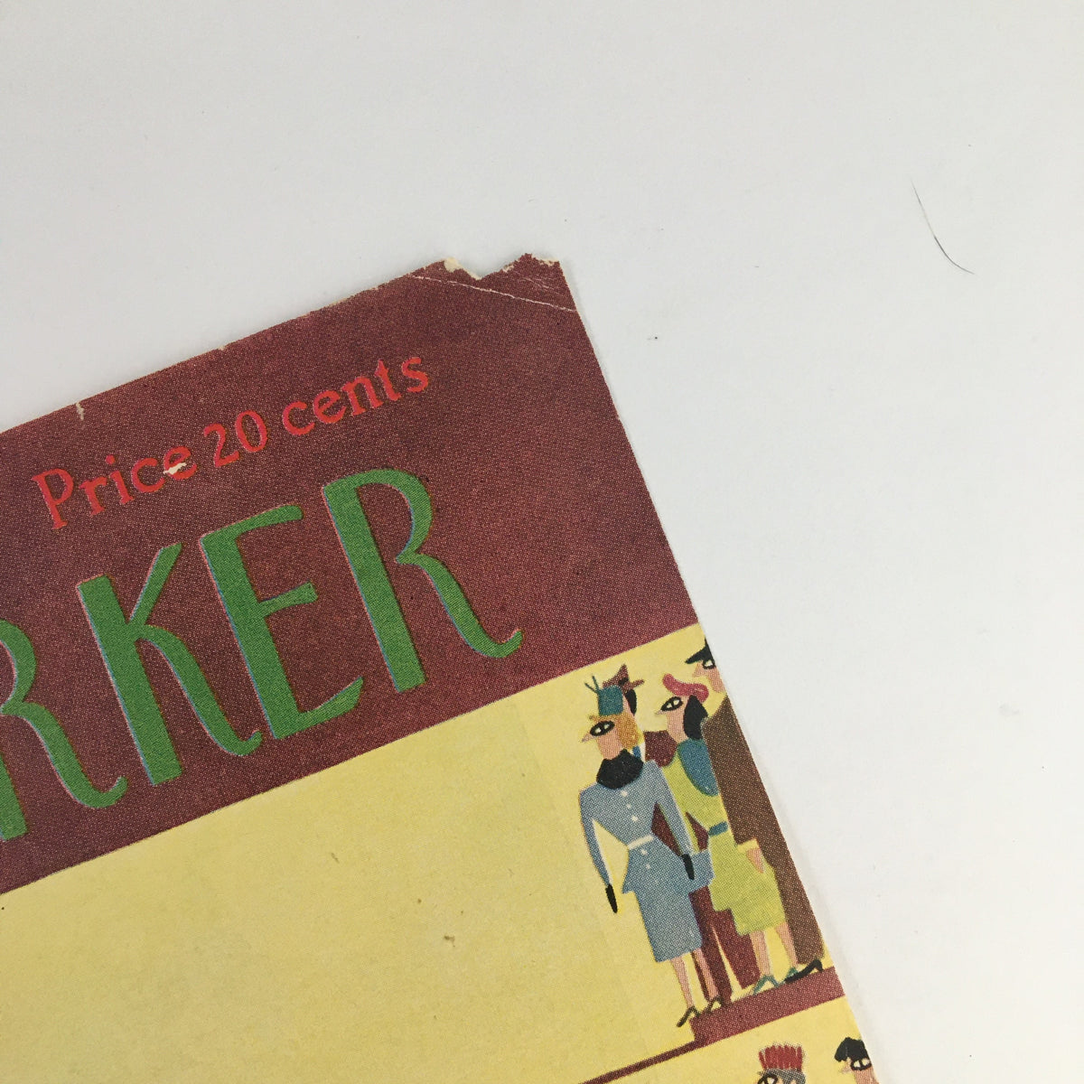 Detail of The New Yorker September 22, 1956 cover displaying the title and price, along with iconic imagery associated with 1950s fashion and culture.