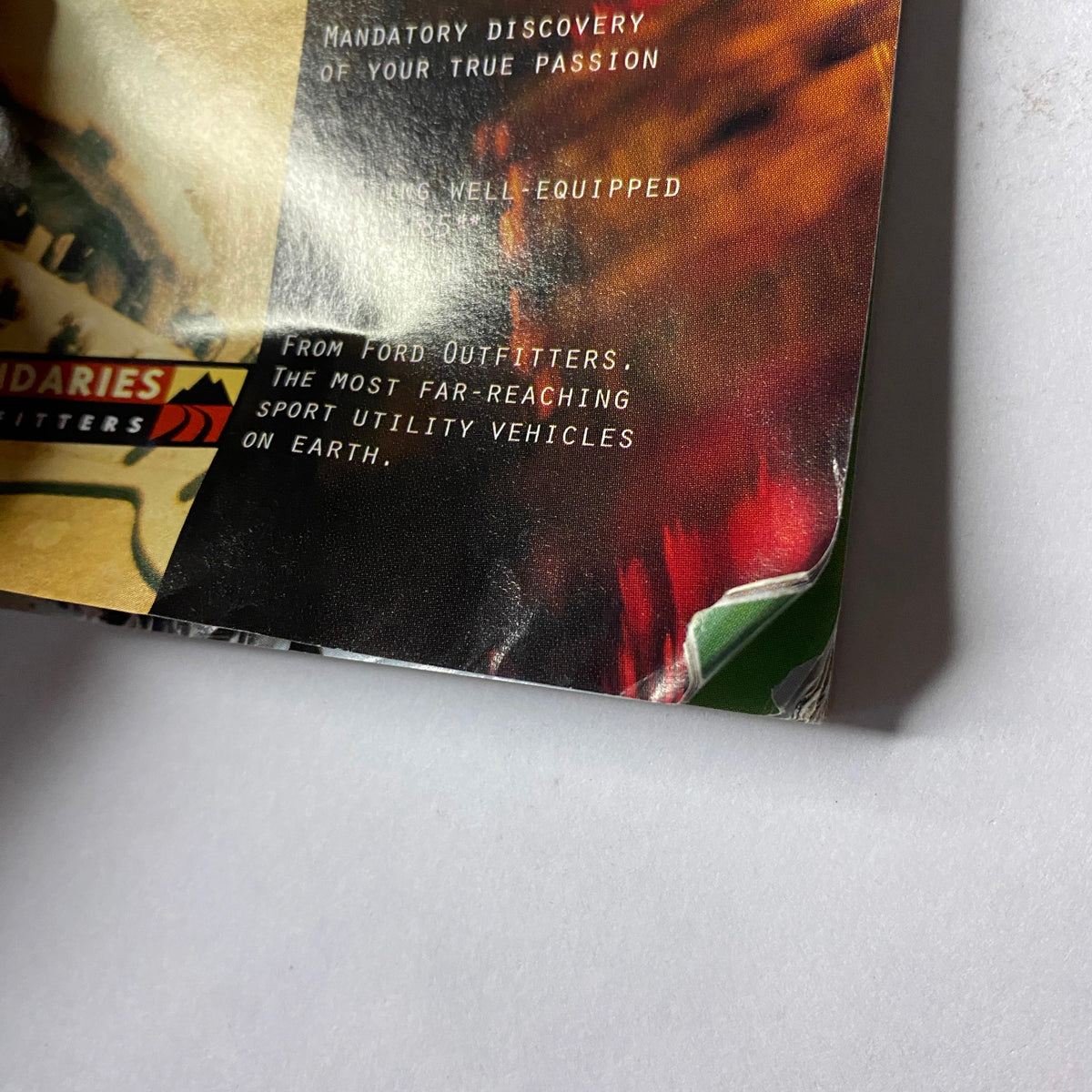 Side view of Vogue Magazine January 2001, indicating the magazine's condition and highlighting its cultural significance in sports and fashion.