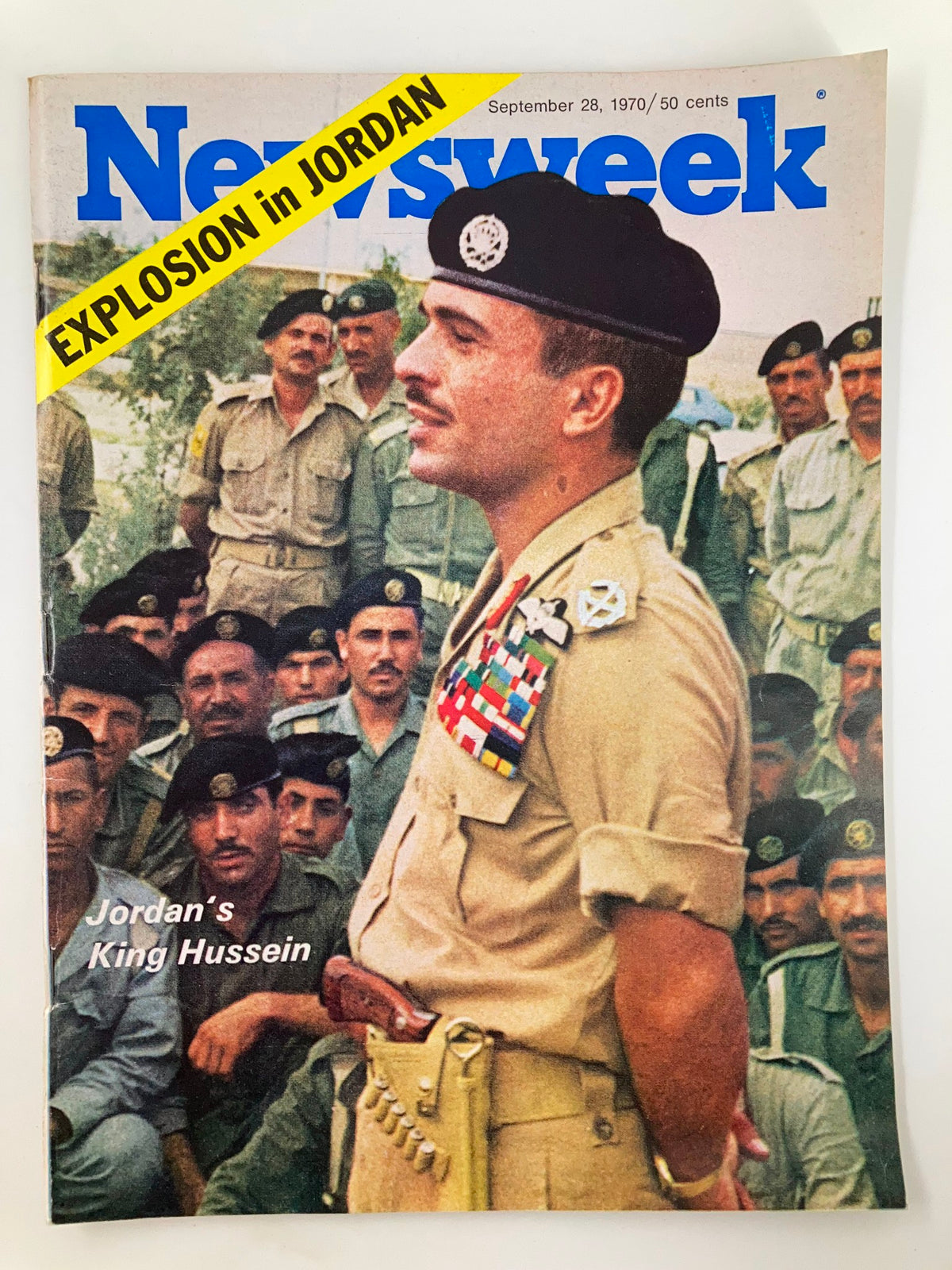 Vintage Newsweek Magazine September 28 1970 Jordan's King Hussein No Label