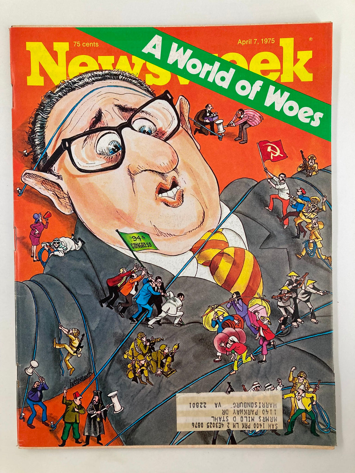 Vintage Newsweek Magazine April 7 1975 Henry Kissinger A World of Woes