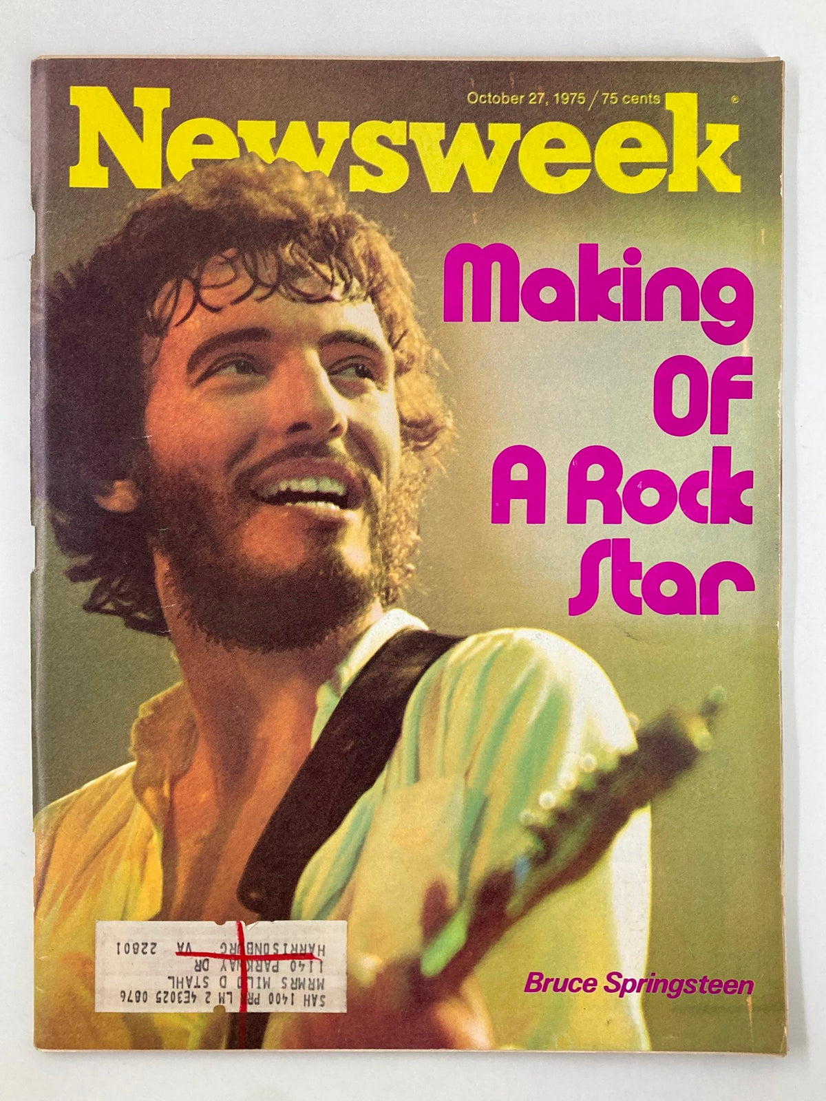 Newsweek Magazine October 27 1975 Bruce Springsteen Making of a Rock Star