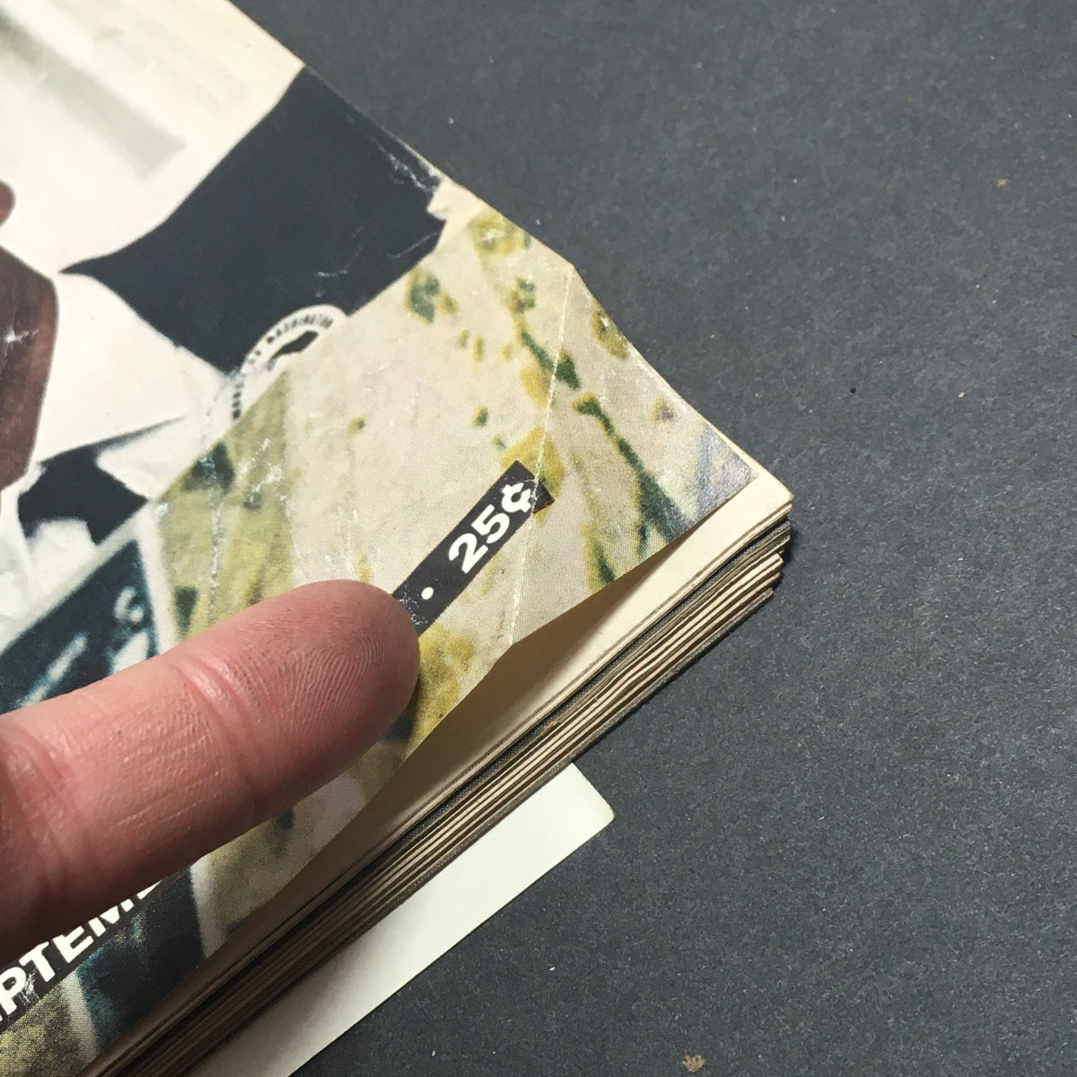 Detail of VTG Life Magazine September 6 1963 showing the price tag of 25 cents, emphasizing its vintage value and historical significance.
