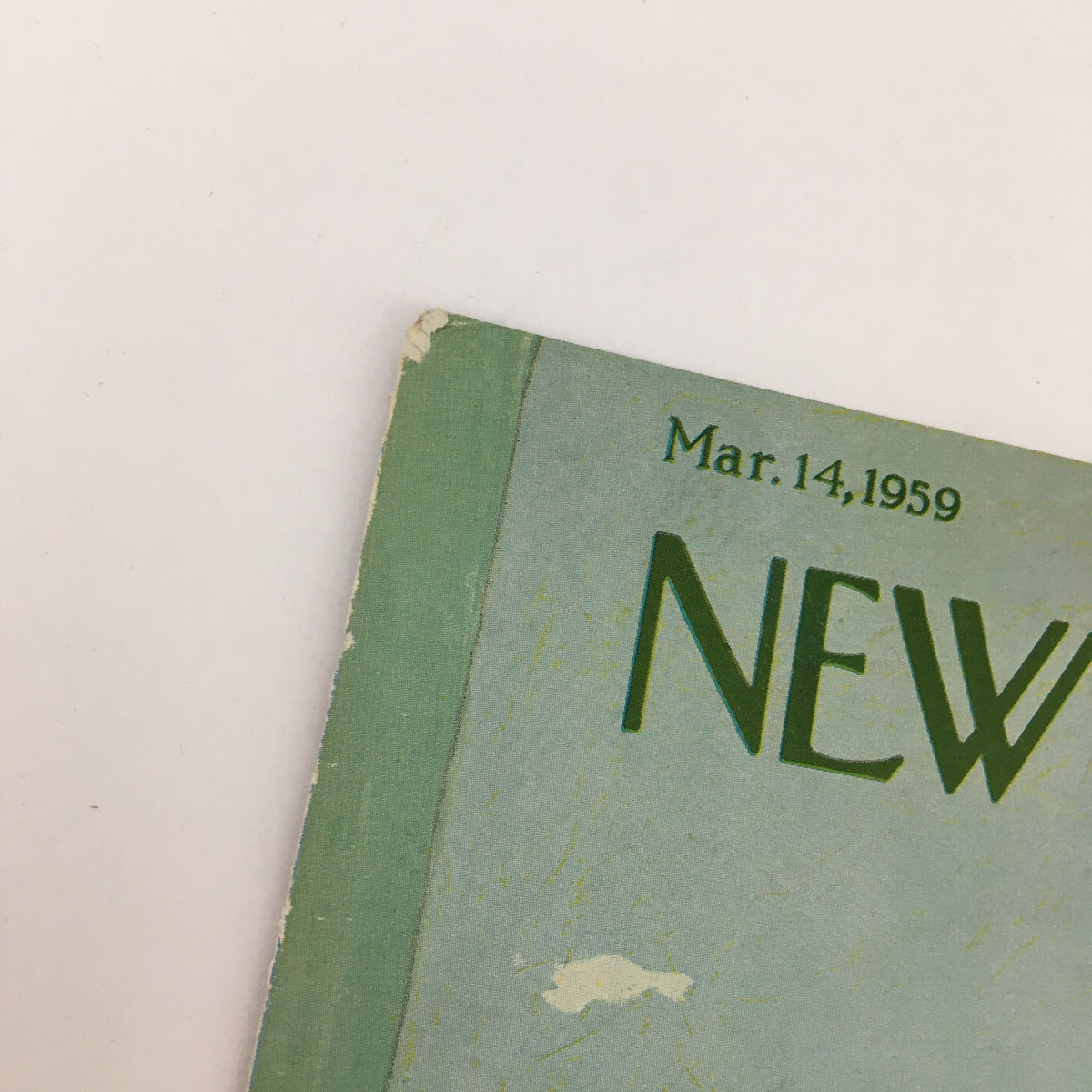 COVER ONLY The New Yorker March 14 1959 by Abe Birnbaum, showcasing the date and title with signs of vintage wear, ideal for collectors and art enthusiasts.