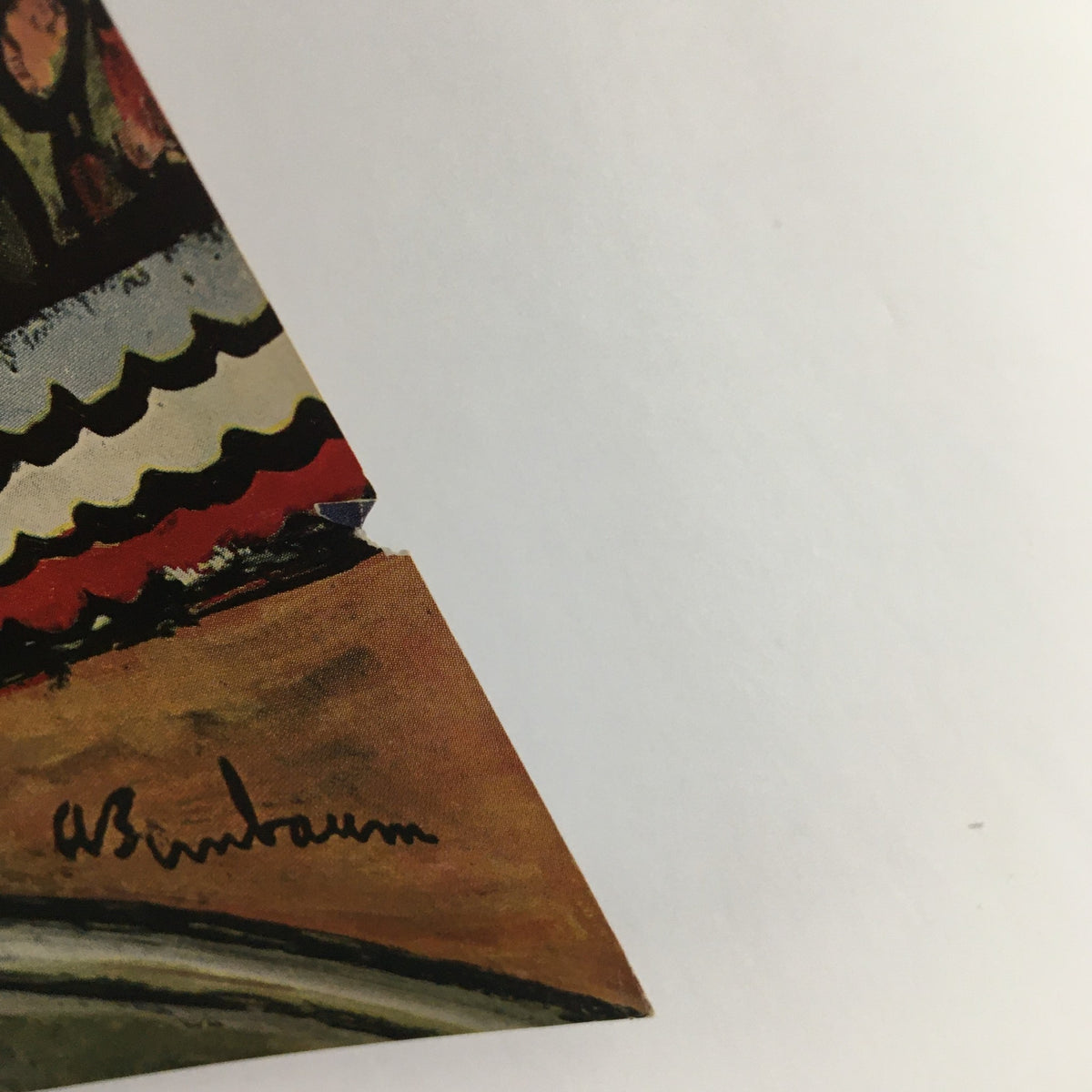 Signature of Abe Birnbaum on The New Yorker April 12 1958 Full Cover Theme, highlighting the artist's identity on the iconic magazine cover.
