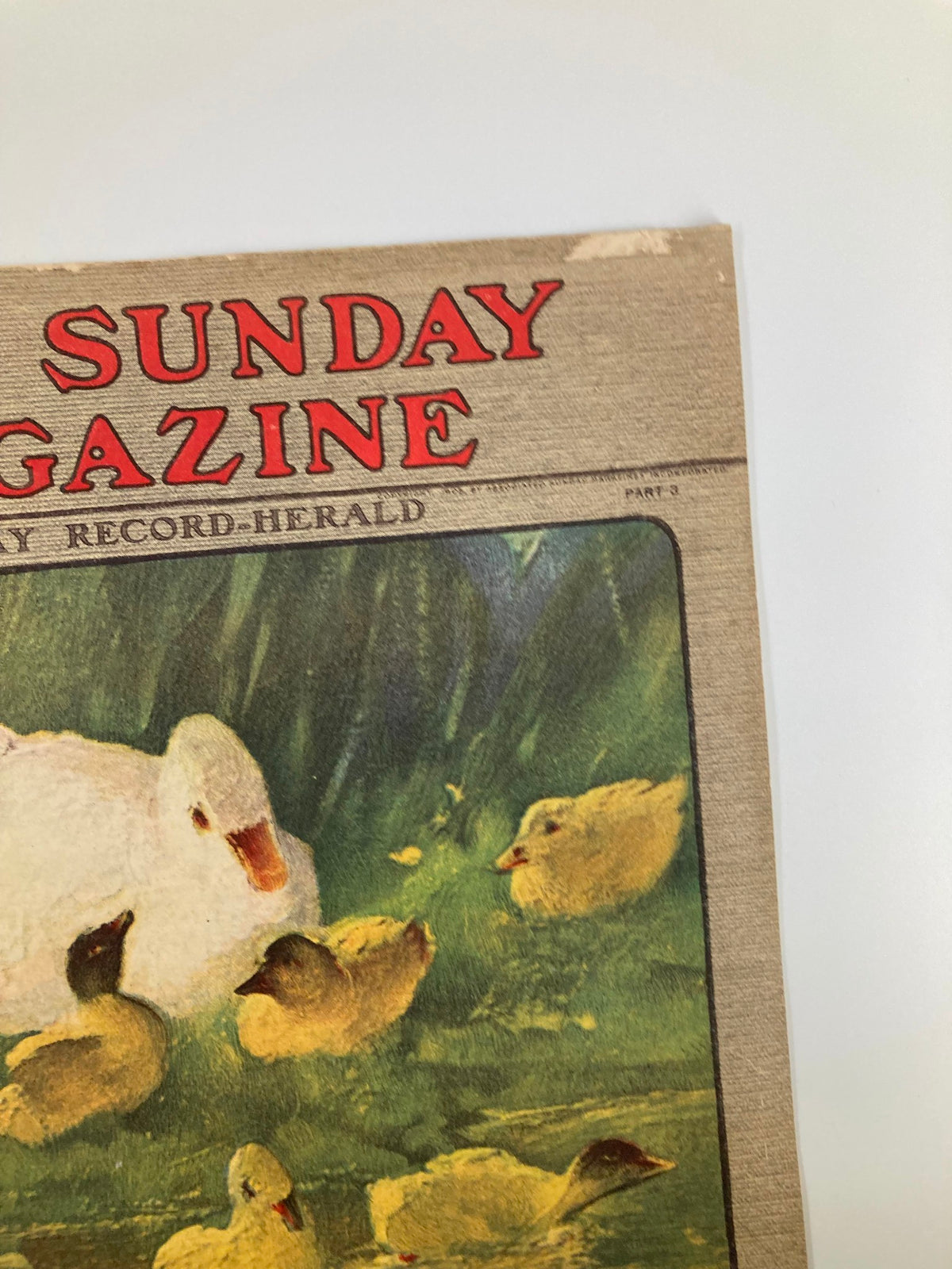 Cover of VTG The Sunday Magazine May 14 1905 featuring illustrations of ducks and ducklings, showcasing early 20th-century artwork.