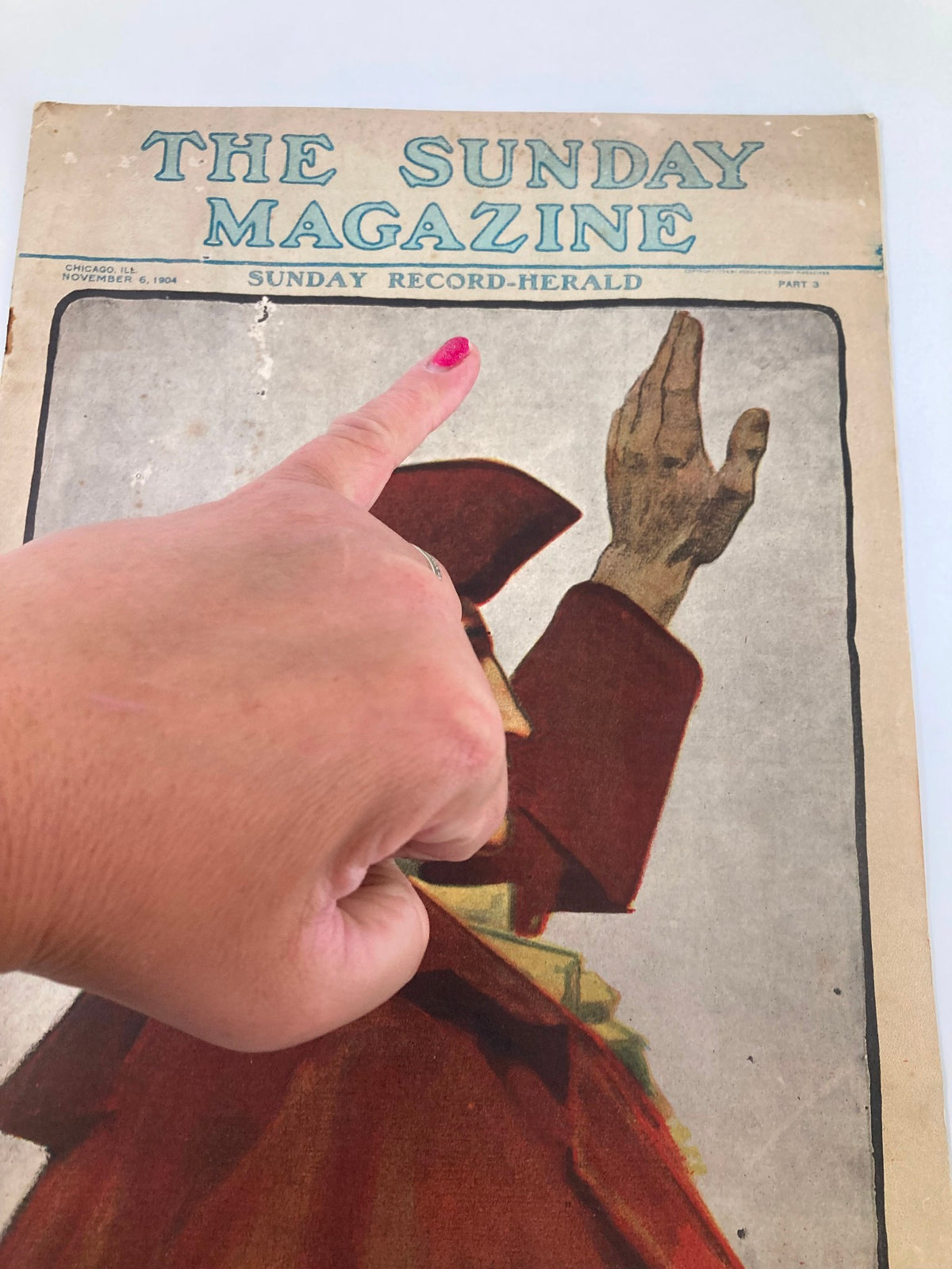 Cover of VTG The Sunday Magazine November 6 1904, featuring vintage artwork and text, highlighting its historical significance.