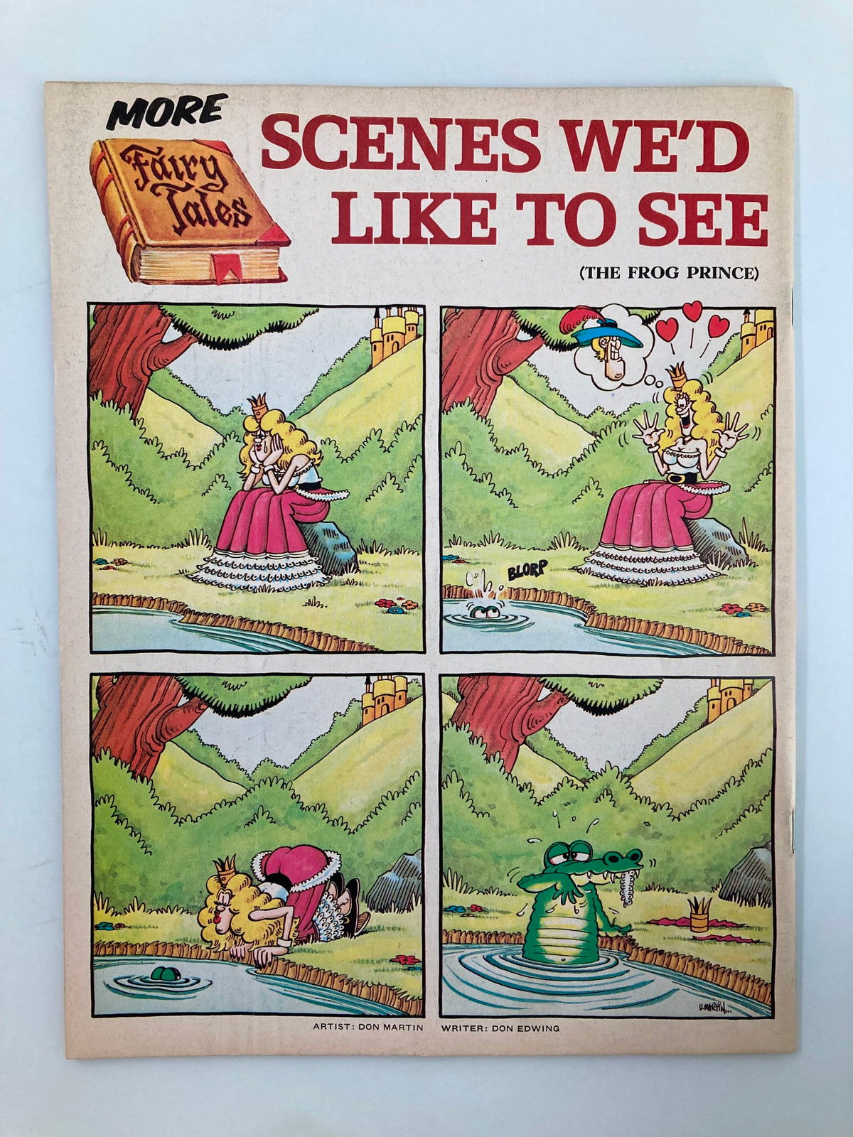 Cover of Mad Magazine September 1977 No. 193 showcasing scenes from 'Scenes We’d Like to See (The Frog Prince)', illustrated by Don Martin, featuring humorous fairy tale-themed artwork.