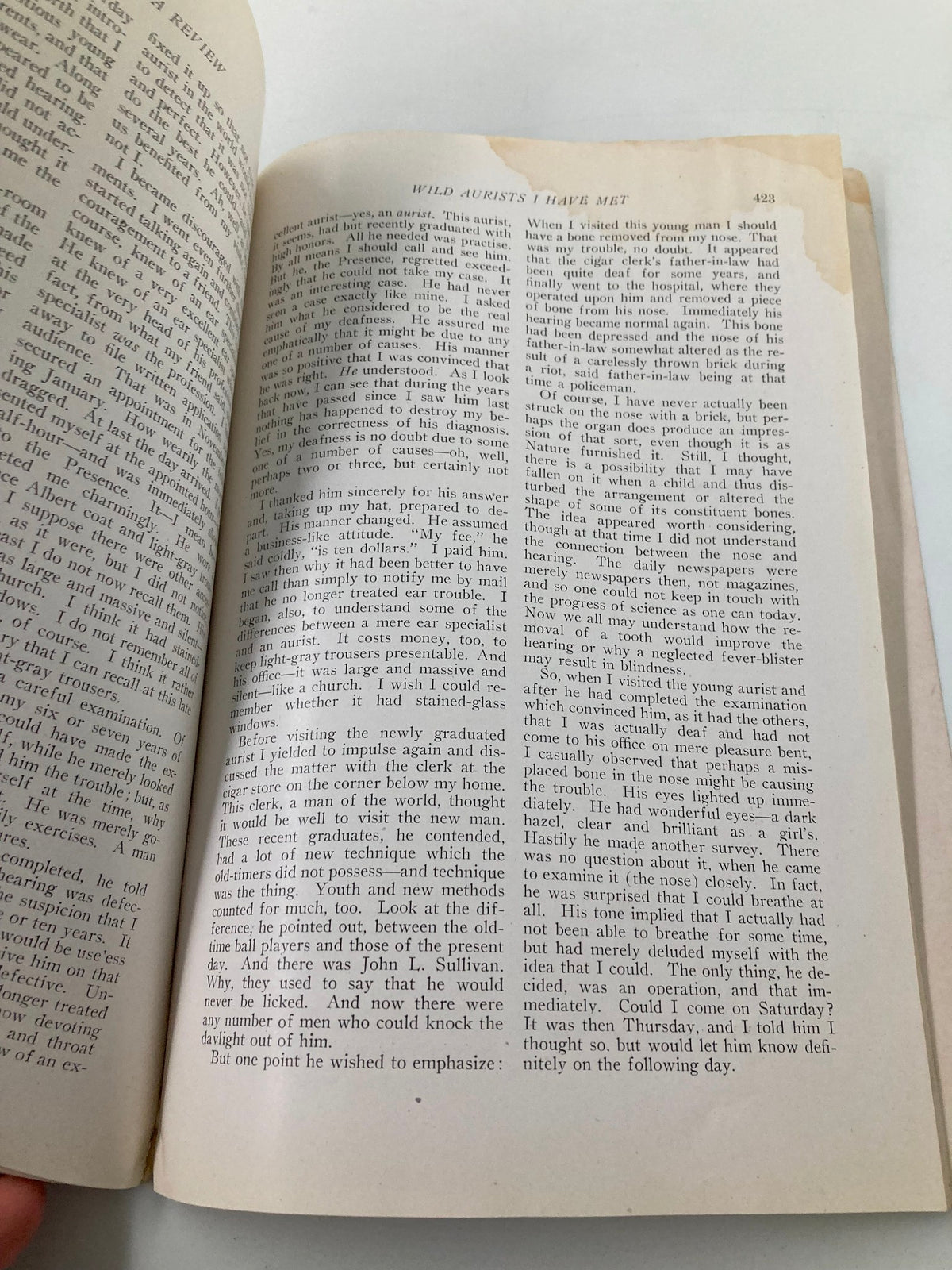 Interior page of VTG Volta Review Magazine July 1920, featuring an article on hearing and communication for the deaf community, by Edmun Lyon.