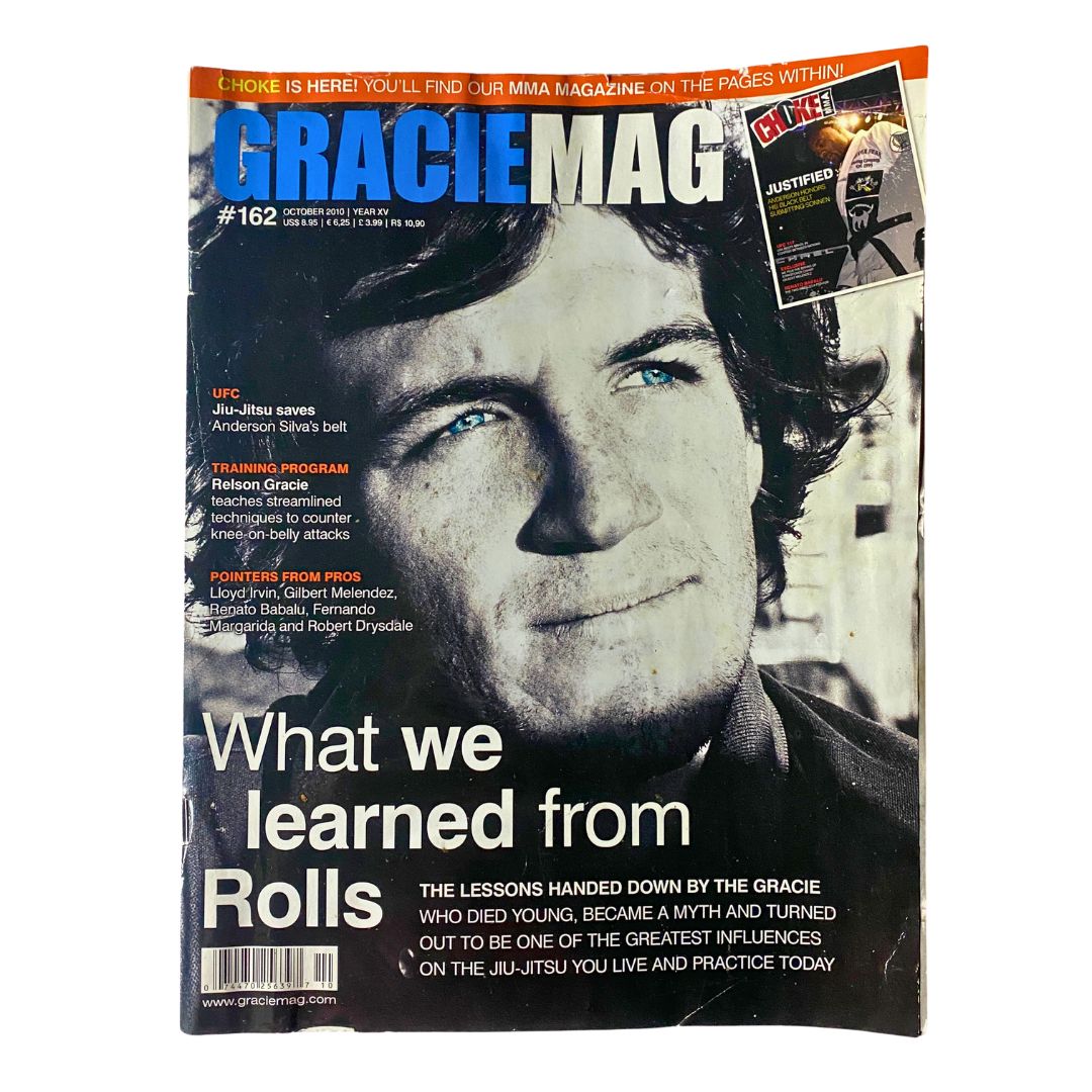 Cover of Gracie Magazine October 2010 No. 162 featuring an article on Rolls Gracie and lessons learned from his legacy in Brazilian Jiu-Jitsu.