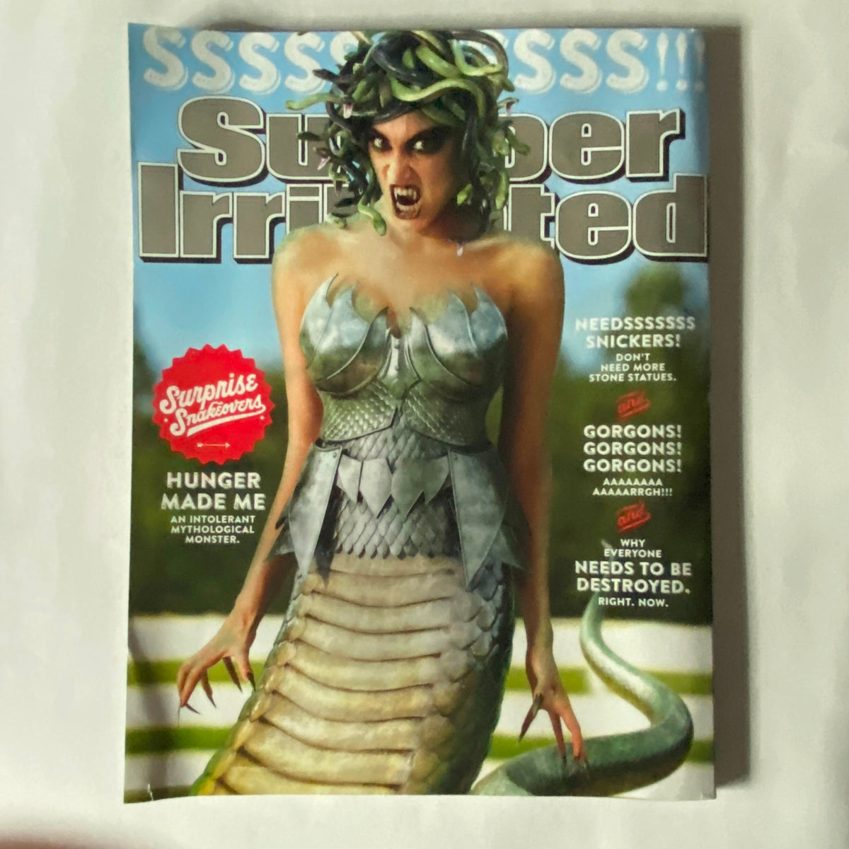 Fun parody cover of Sports Illustrated Magazine titled 'Stupper Irritated' with a mermaid character, showcasing a humorous take on the iconic publication.
