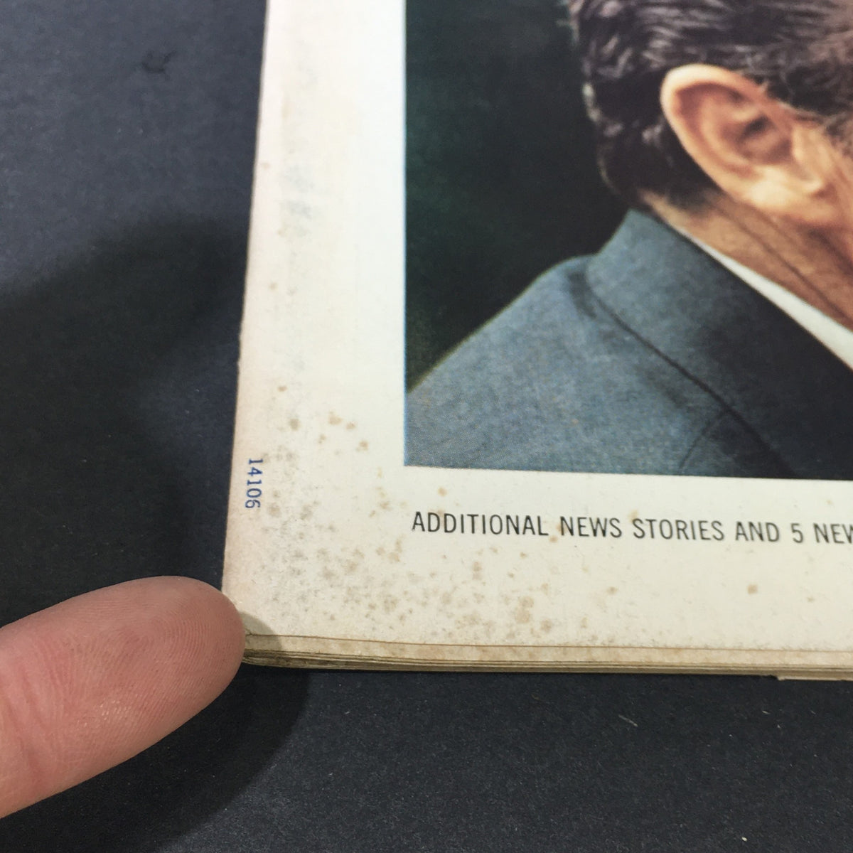 Detail of the U.S. News & World Report from September 4, 1972, showing the lower portion of the magazine cover with Richard Nixon and additional news listings.