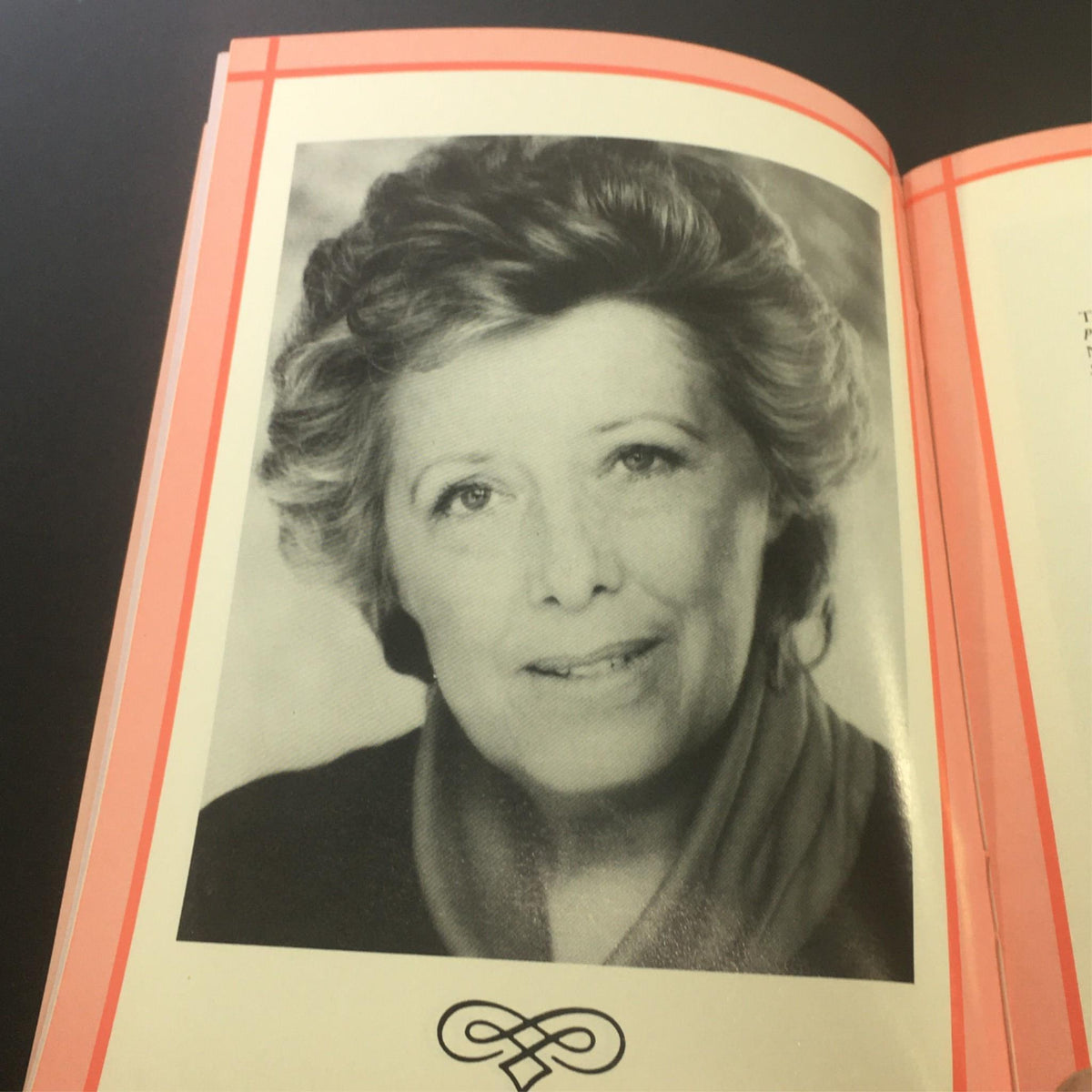 A black and white photograph of actress Margaret Tyzack featured in VTG The Globe Vol. III #6 1988, emphasizing her contributions to theater and film.