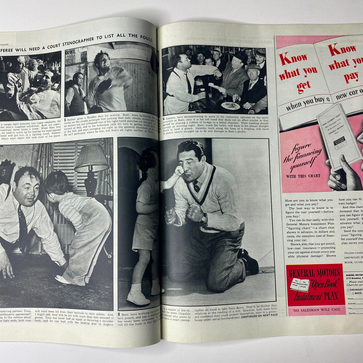 Interior pages of Look Magazine, May 21, 1940, displaying photographs and a featured advertisement alongside social commentary.