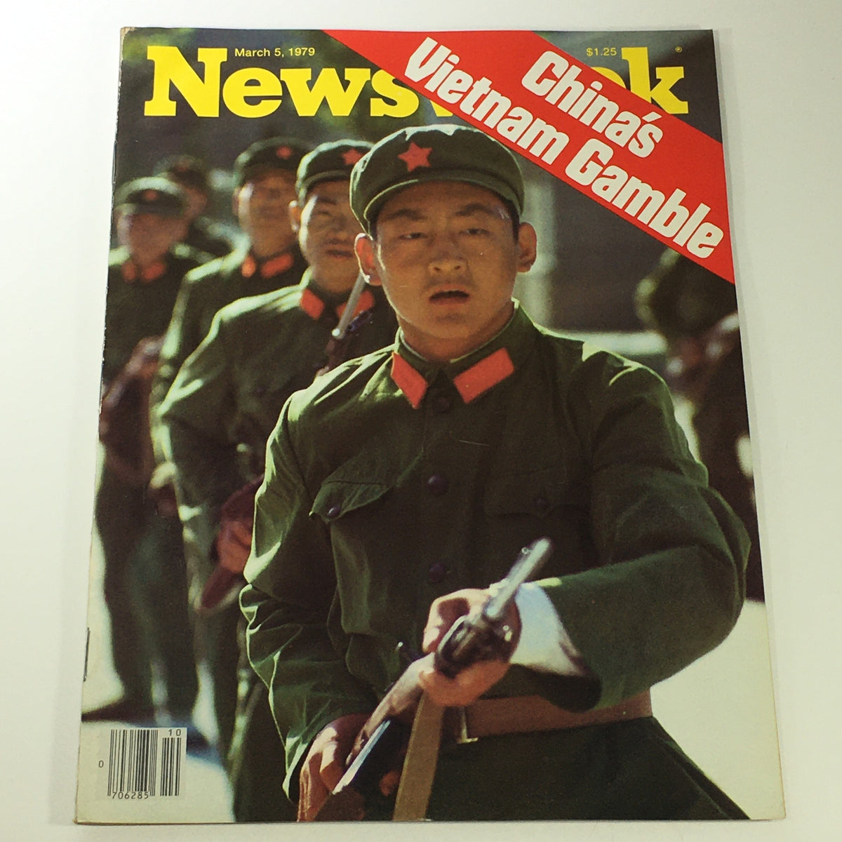 Cover of VTG Newsweek Magazine March 5 1979 featuring the headline 'China's Vietnam Gamble' with a soldier in vintage military attire.
