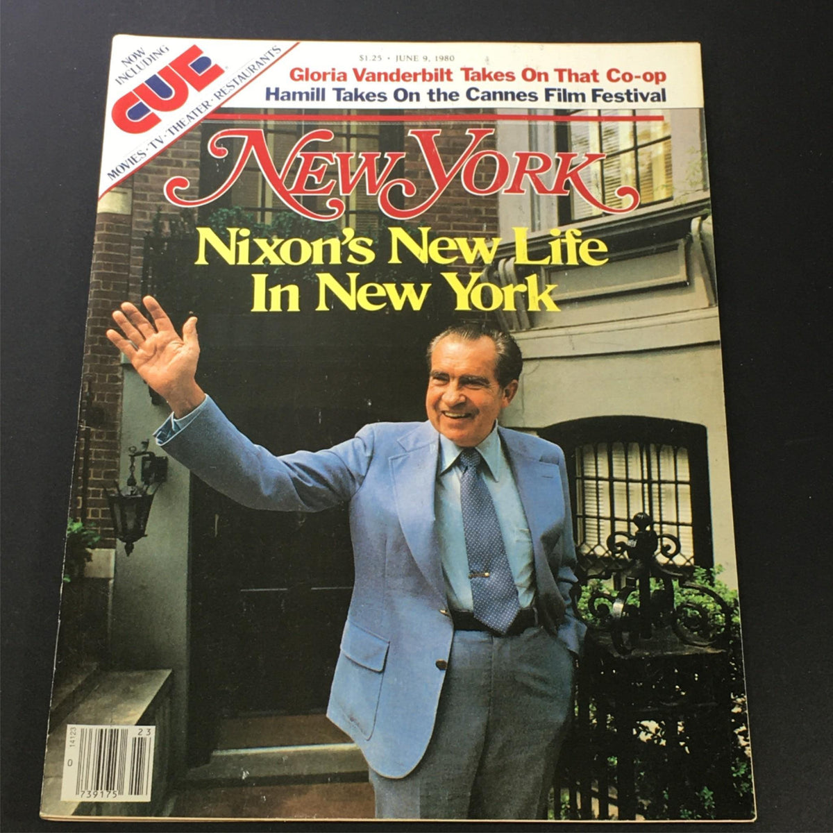 Cover of New York Magazine dated June 9, 1980, featuring the headline 'Nixon's New Life In New York' with Richard Nixon waving. This collectible magazine showcases significant political history and vintage culture.
