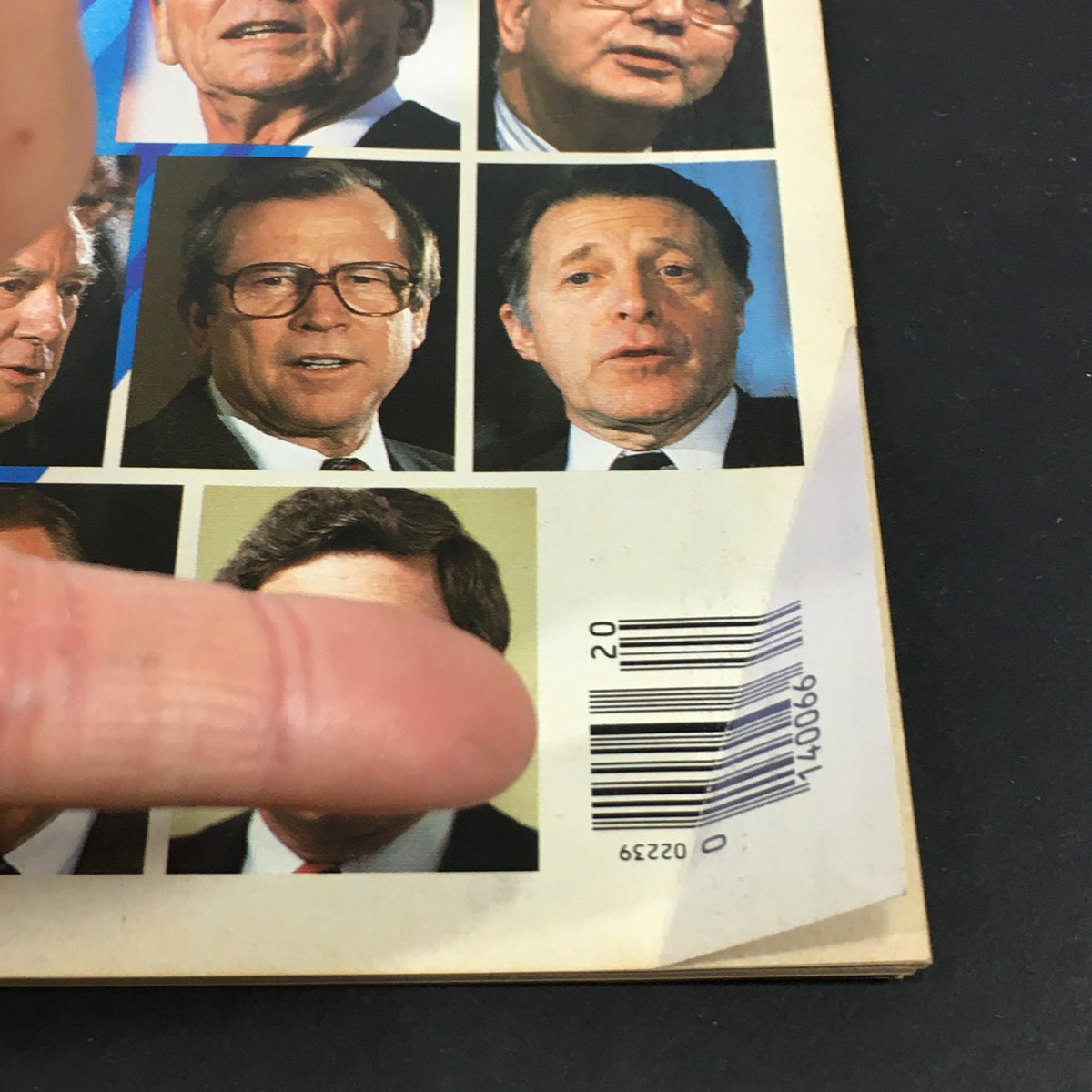 Back cover of the US News & World Report Magazine May 14 1984 featuring notable figures and a barcode, part of the 11th Annual Survey edition.