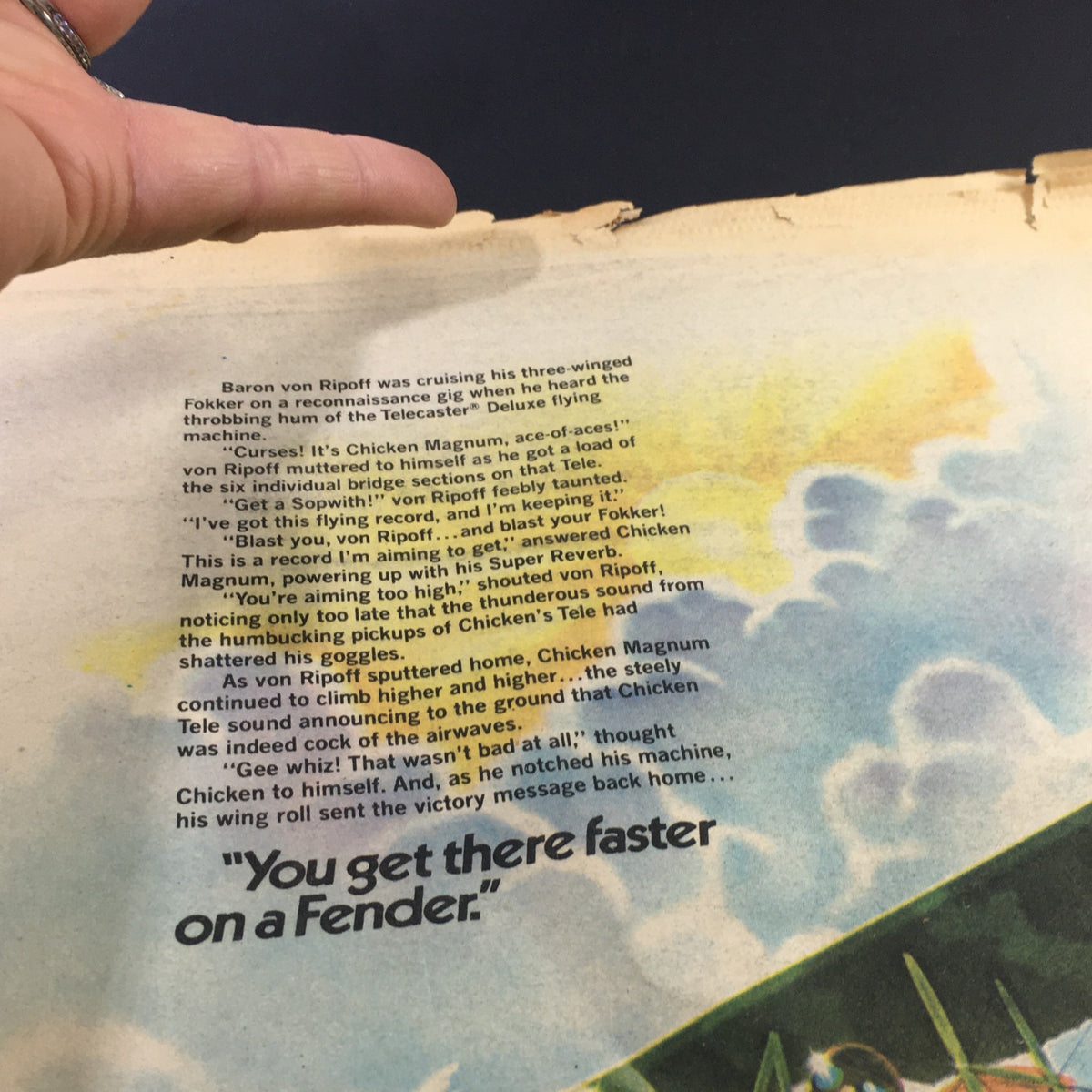 Close-up of an interior page from the VTG Rolling Stone Magazine November 7 1974 featuring a humorous narrative, showcasing the magazine's content.