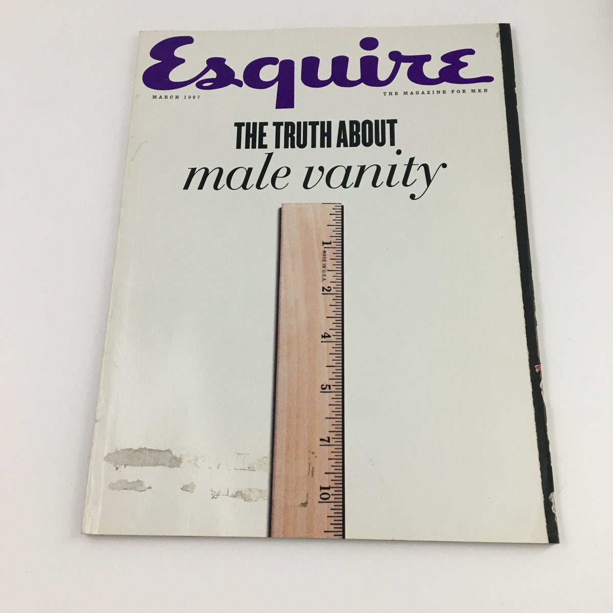 Cover of Esquire Magazine, March 1997, featuring the title 'The Truth About Male Vanity'.