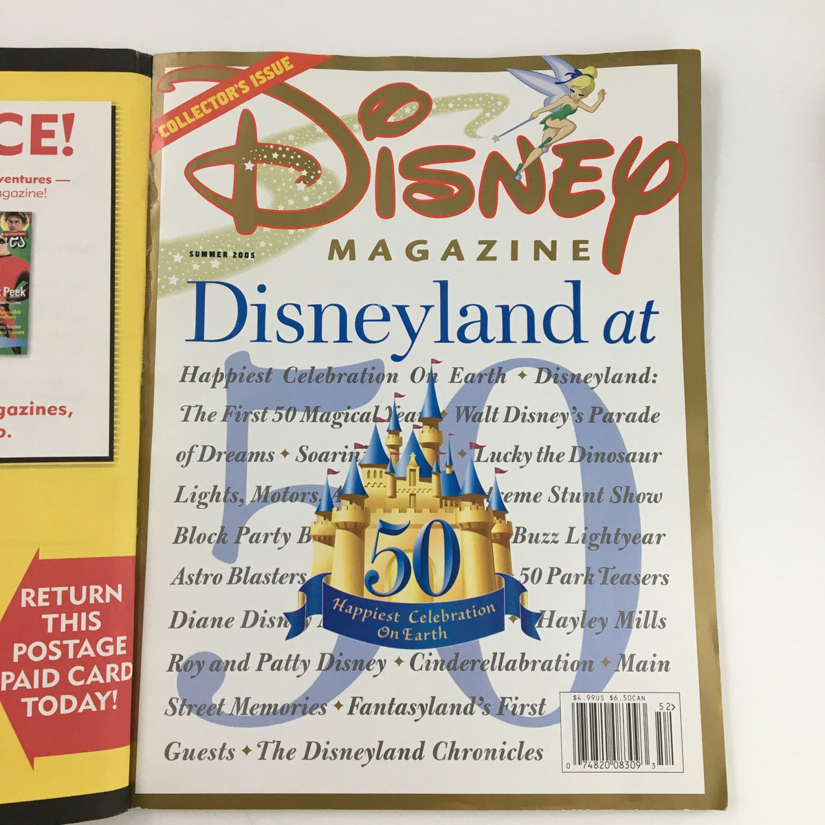 Disney Magazine Summer 2005 cover featuring Disneyland at 50, celebrating the happiest celebration on earth.