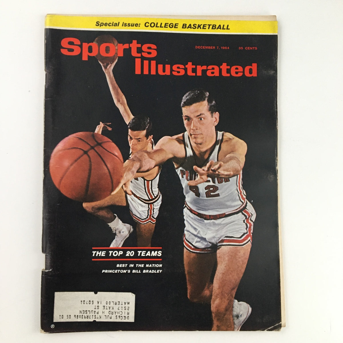 Cover of Sports Illustrated Magazine December 7, 1964, featuring Bill Bradley from Princeton, displaying college basketball highlights and team rankings.
