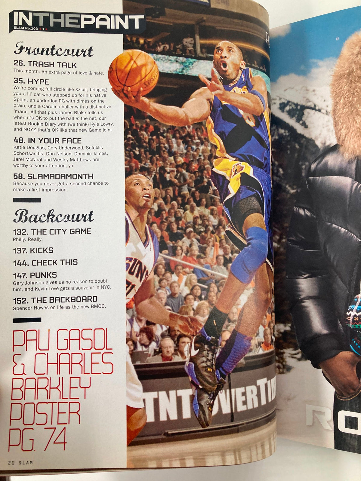 Inside page of Slam Magazine December 2006 showcasing NBA content, including featured players and articles, connected to basketball culture.