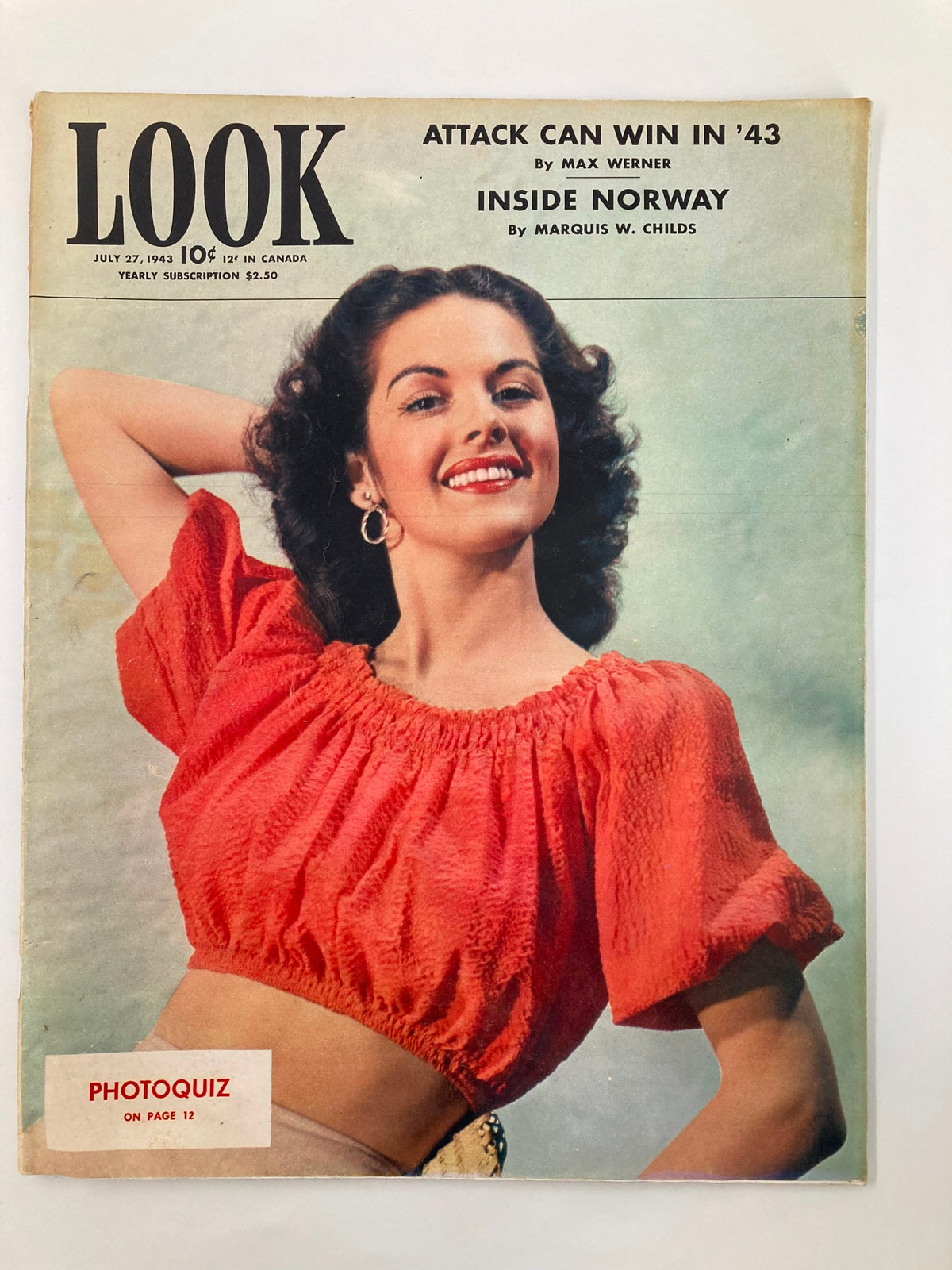 Vintage Look Magazine July 27 1943 Beverly Loyd in Wright of Hollywood No Label