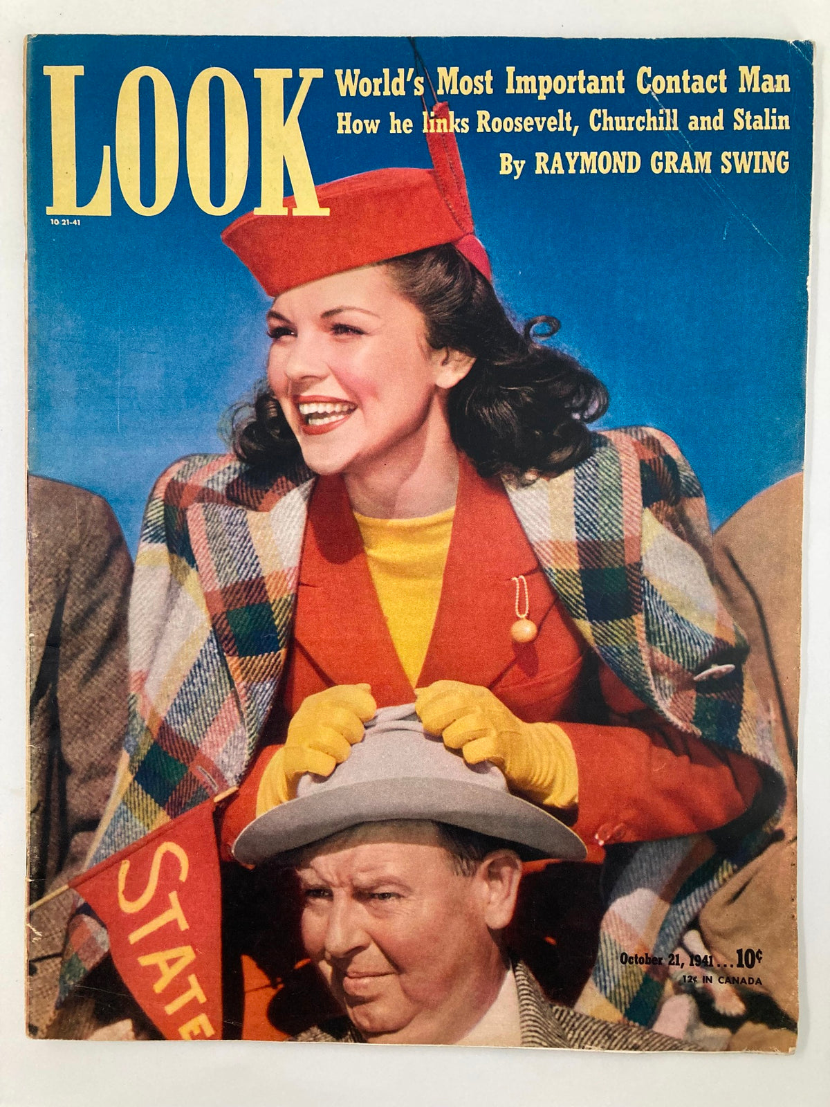 Cover of VTG Look Magazine from October 21, 1941 featuring the story 'The Graduation of Phyllis Forbes', showcasing vintage fashion and aesthetics from the early 1940s.