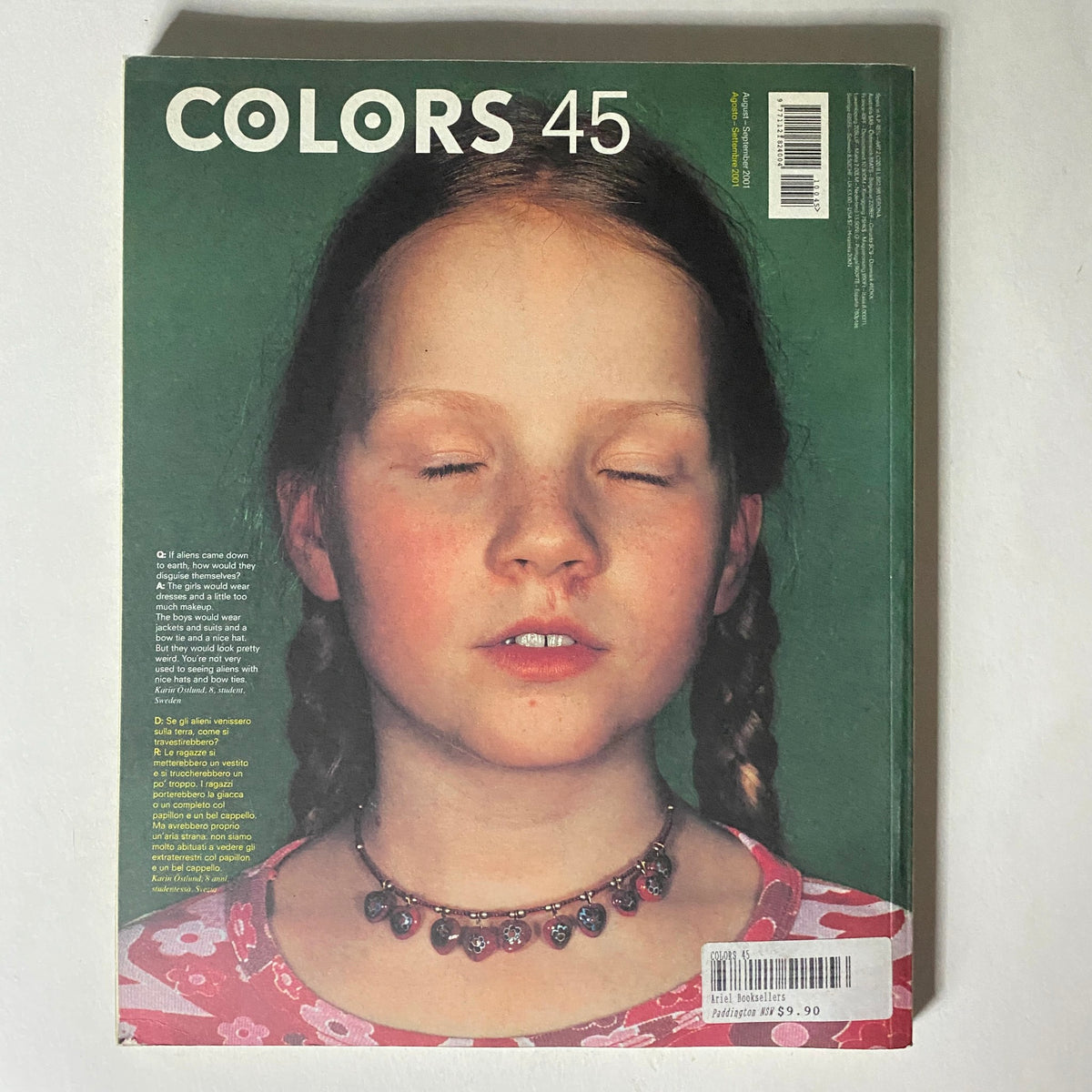 Colors Magazine August 2001 No. 45 Star City Russia Space Program No Label